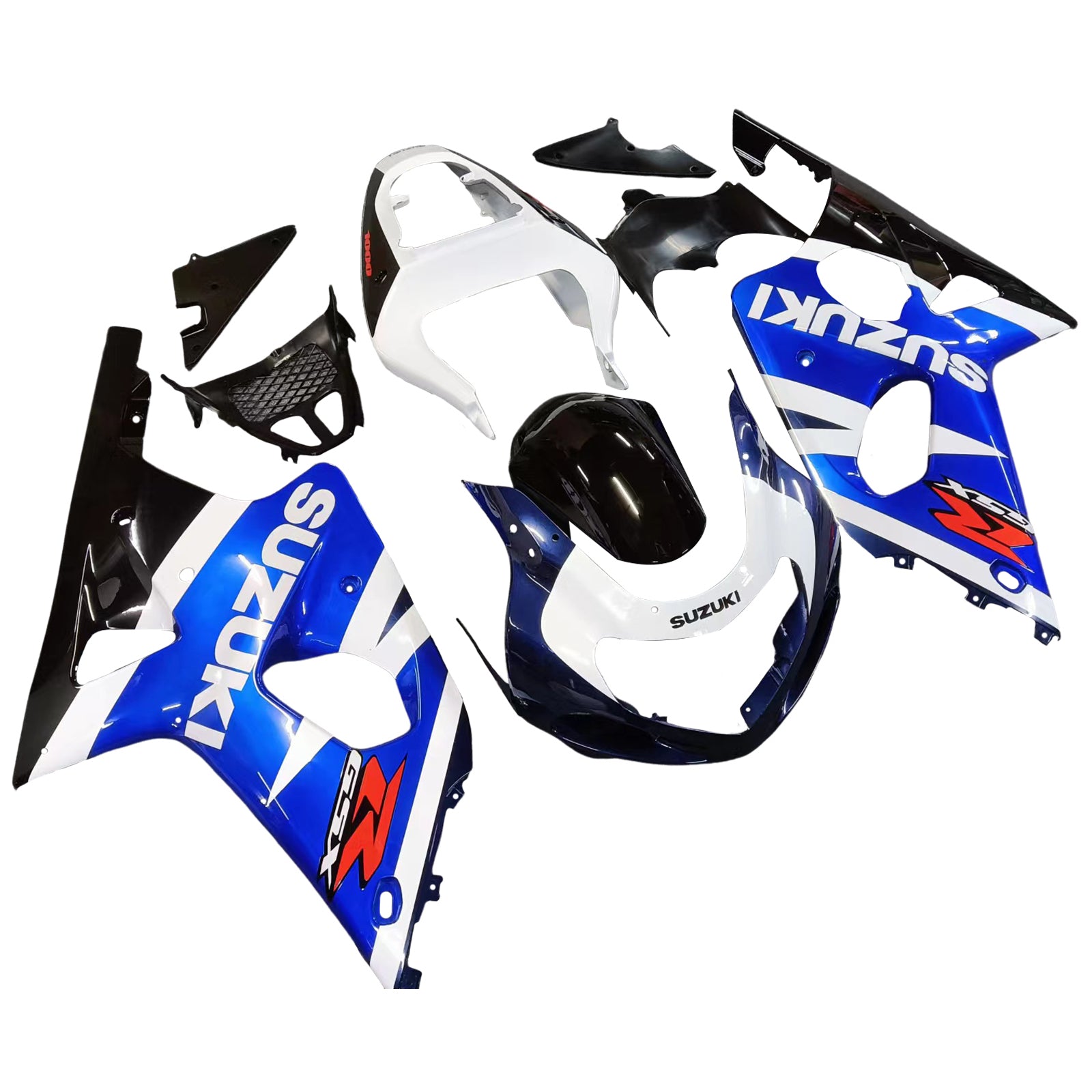 2000-2002 Suzuki GSXR 1000 Blue White Black GSXR Racing Fairings Generic