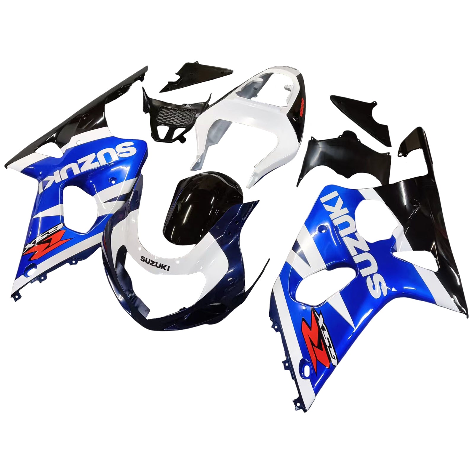 2000-2002 Suzuki GSXR 1000 Blue White Black GSXR Racing Fairings Generic