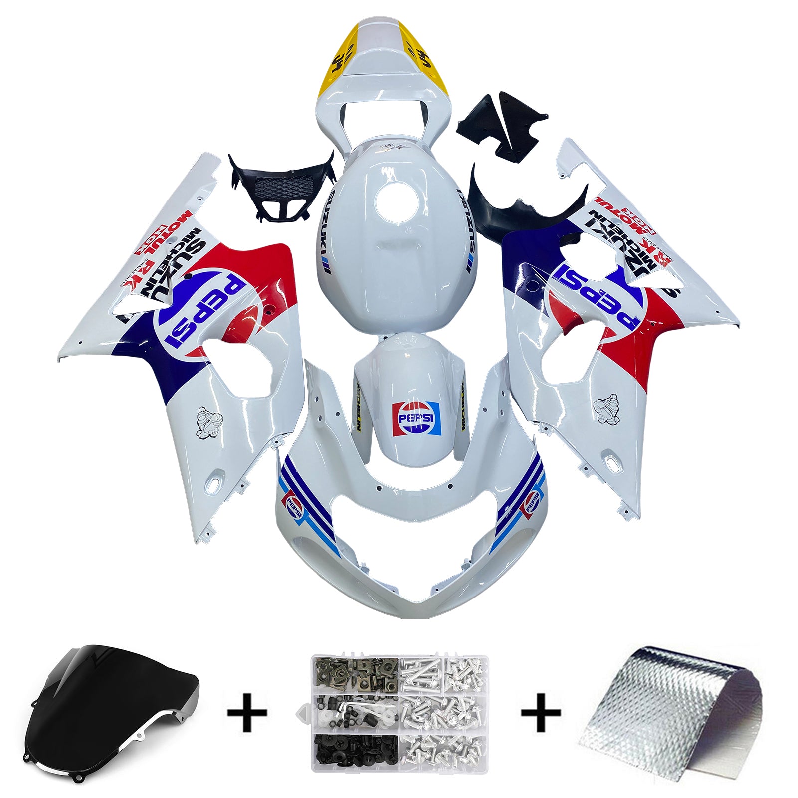 2000-2002 Suzuki GSXR1000 K1 K2 Fairing Kit Bodywork Plastic ABS