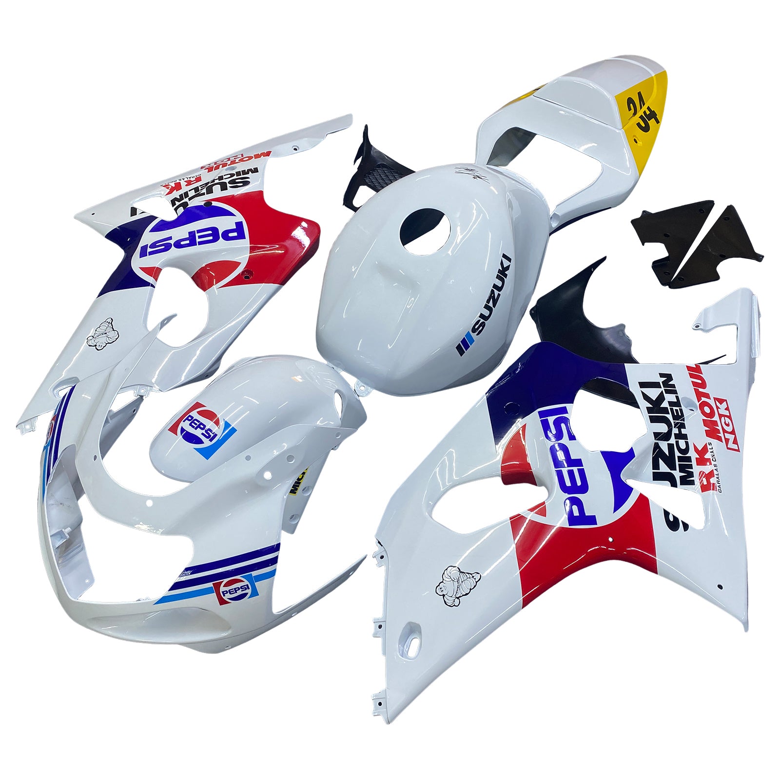 2000-2002 Suzuki GSXR1000 K1 K2 Kit de carénage carrosserie plastique ABS