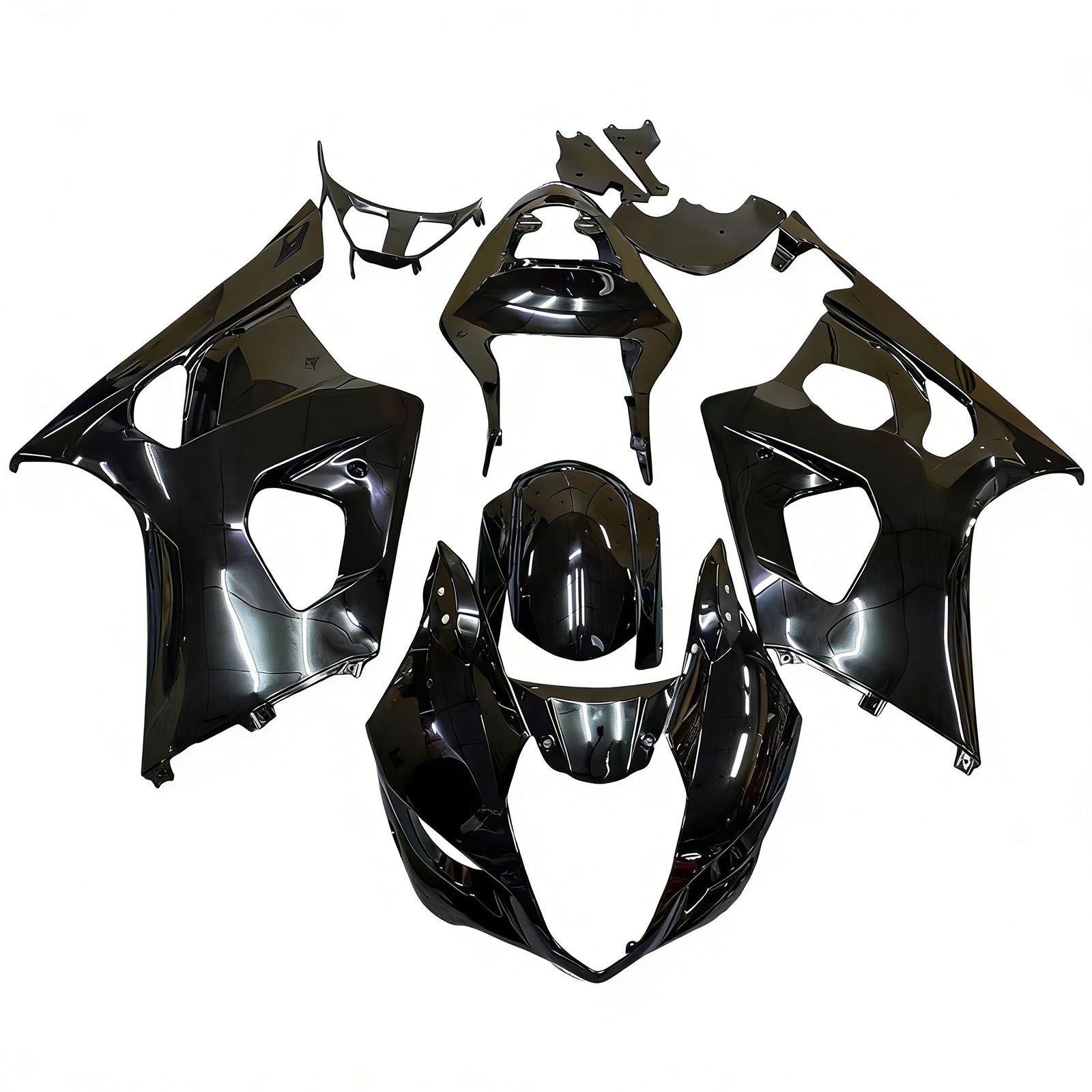 2003-2004 GSXR1000 carrosseriekuip zwart ABS spuitgegoten kunststoffen set algemeen