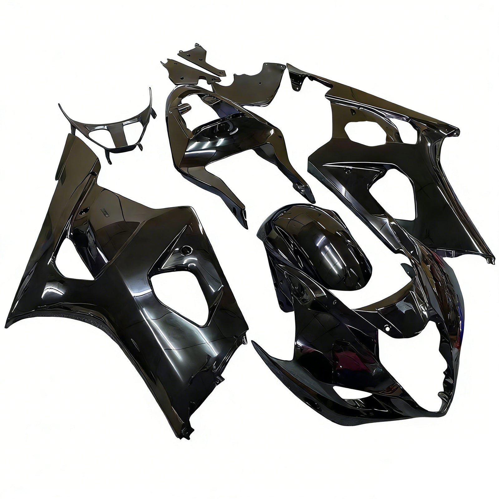 2003-2004 GSXR1000 karosseri Fairing Black ABS Injection Molded Plastics Set Generic