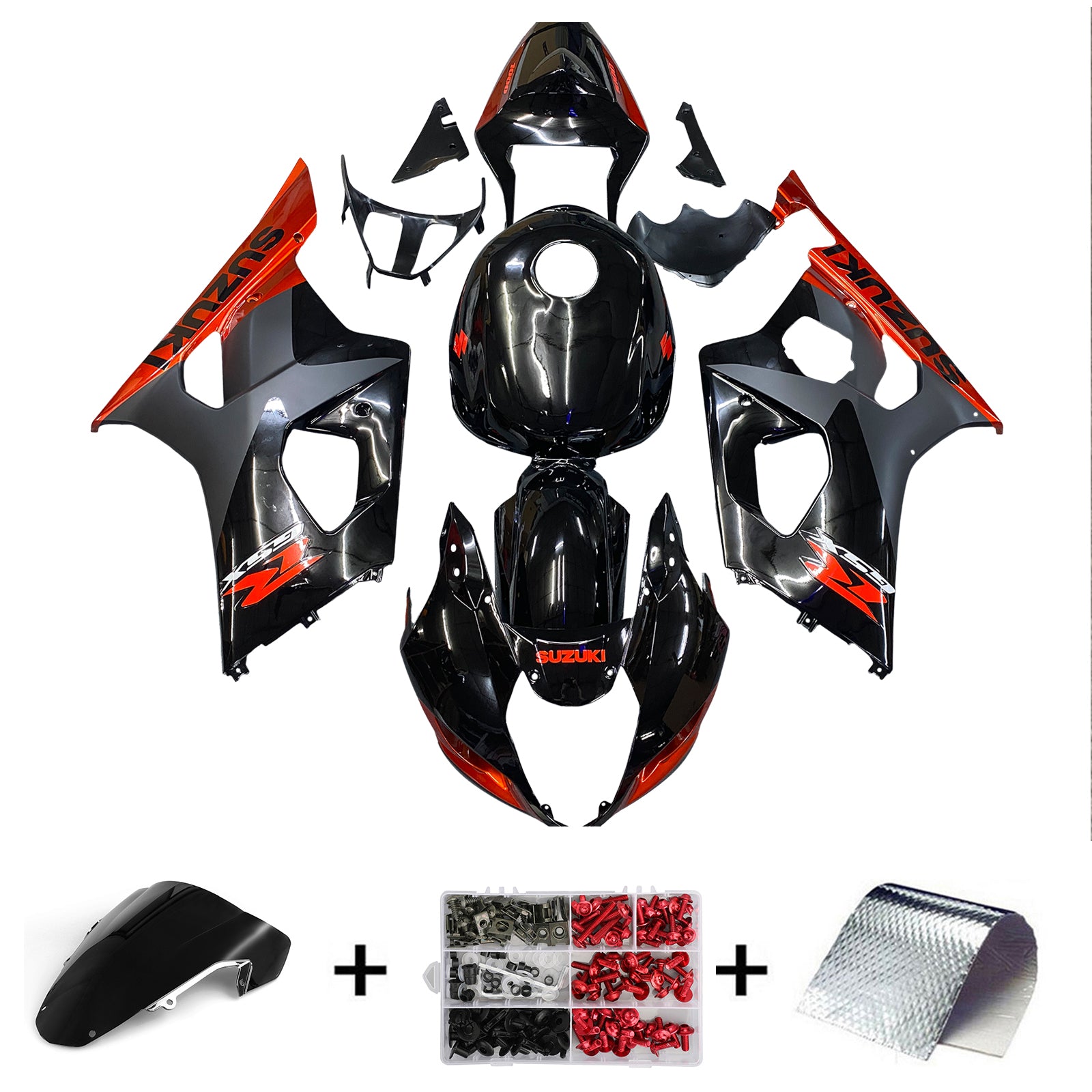 2003-2004 Suzuki GSXR1000 K3 Injection Fairing Kit Bodywork Plastic ABS