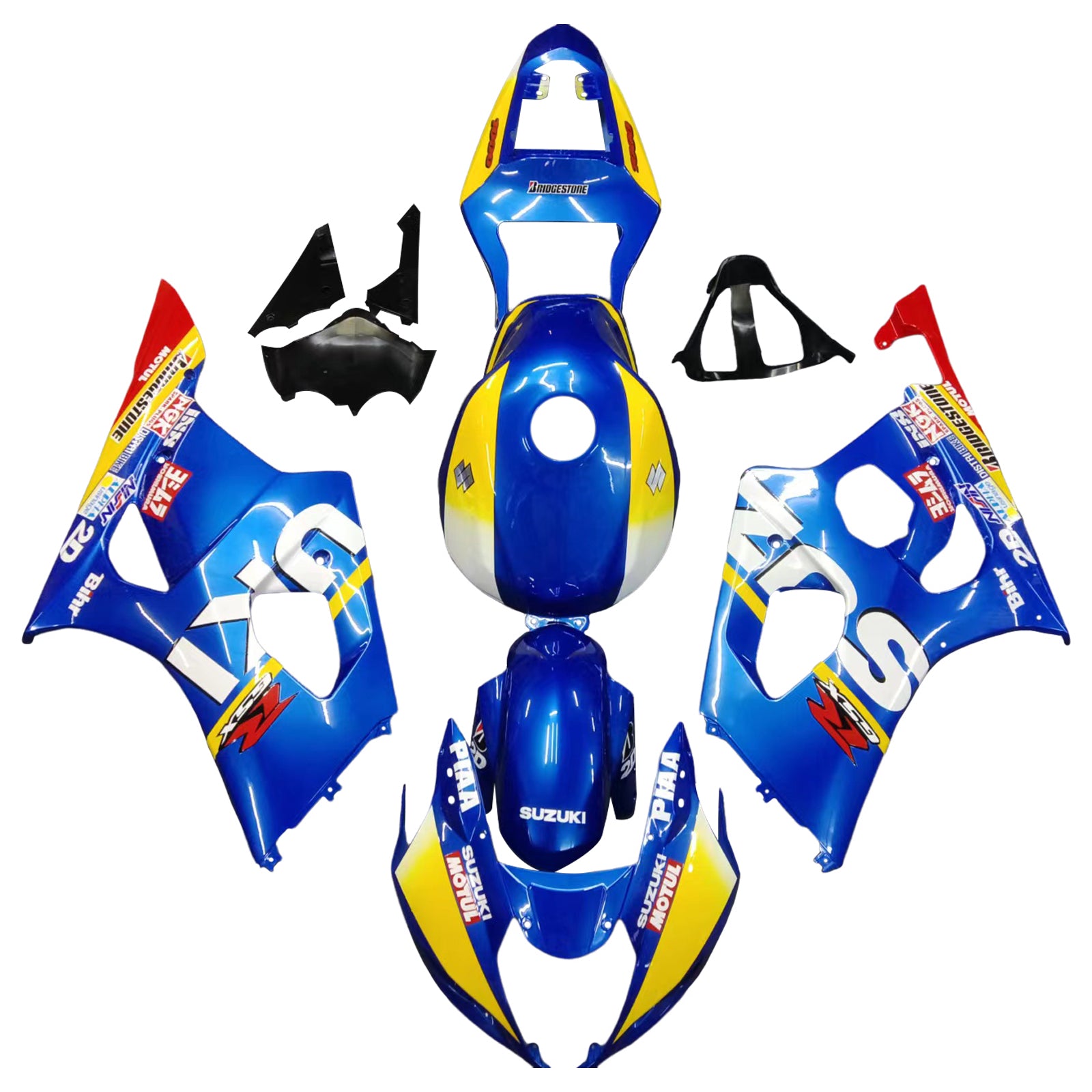 2003-2004 Suzuki GSXR1000 K3 Injection Fairing Kit Karosseri Plast ABS