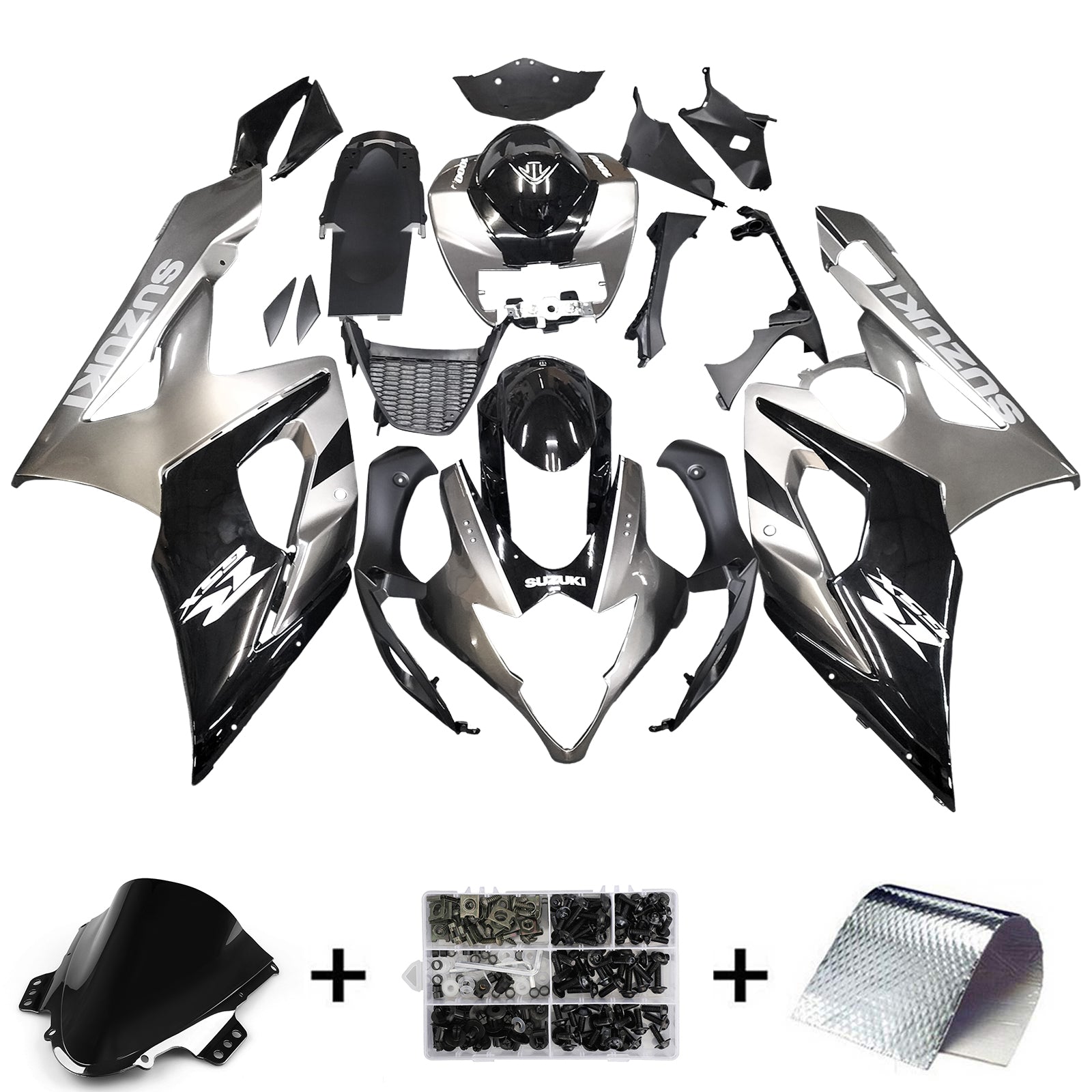 2005-2006 Suzuki GSXR1000 Kit de carénage d'injection carrosserie plastique ABS #1