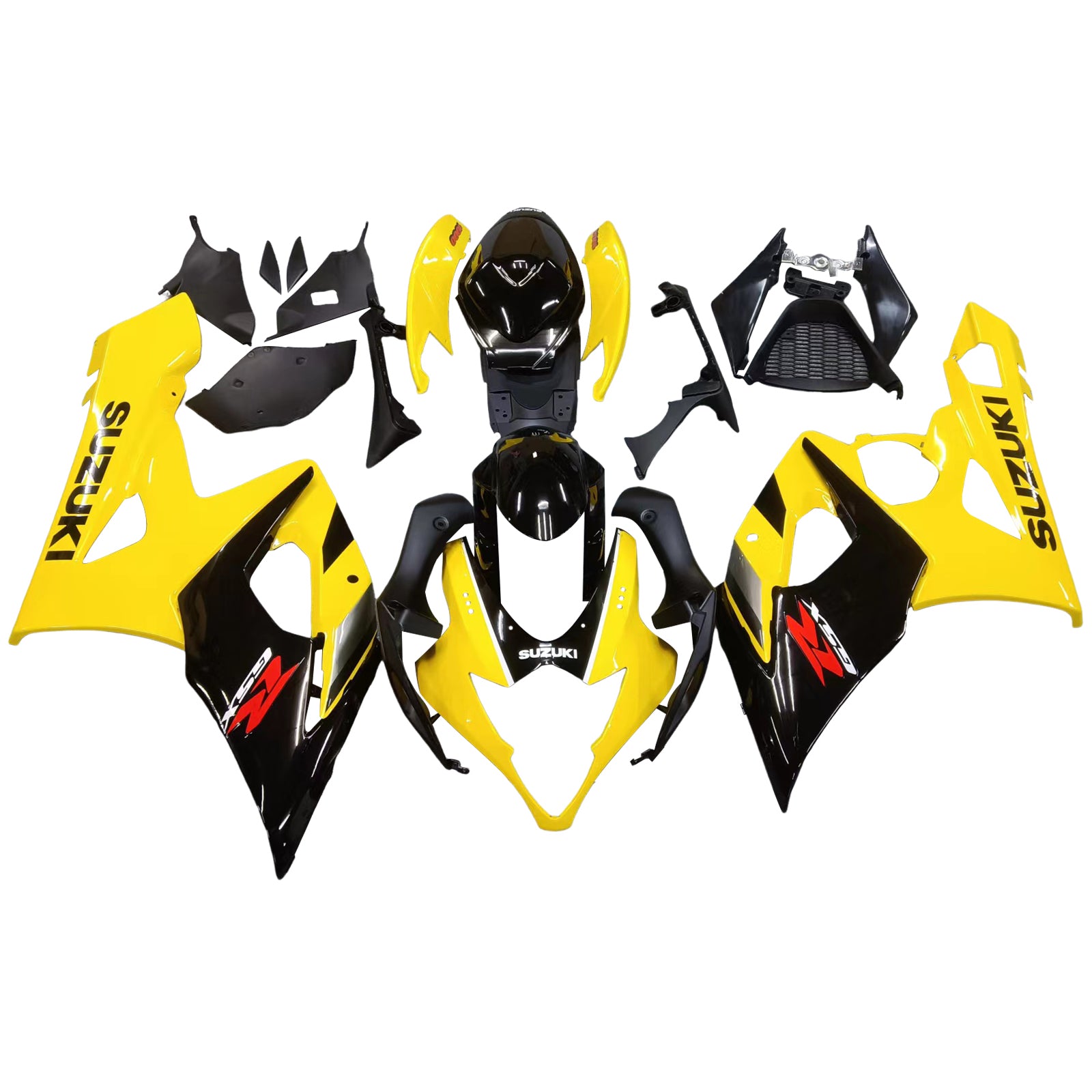 Kit de carénage jaune et noir Suzuki GSXR1000 2005-2006