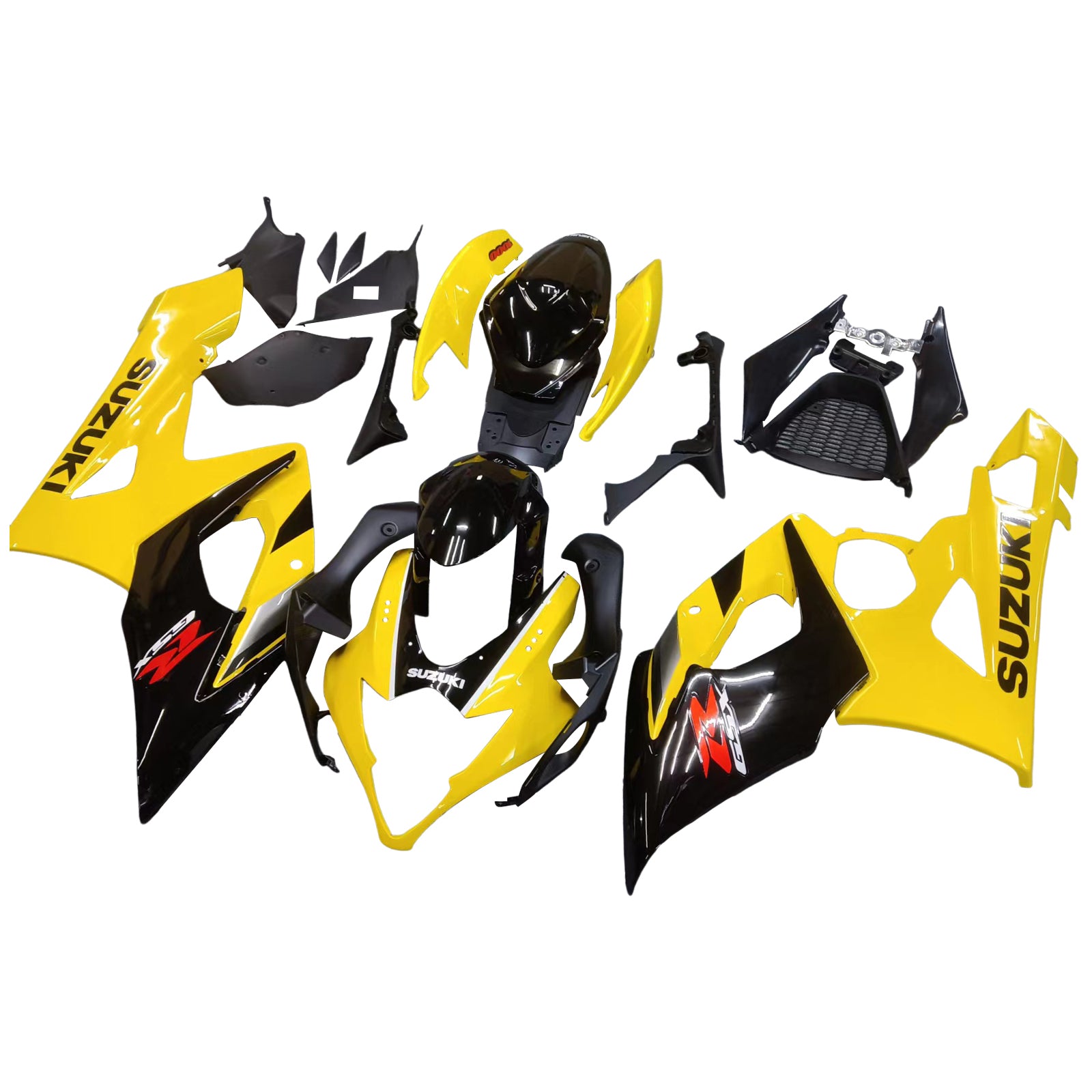 Kit de carénage jaune et noir Suzuki GSXR1000 2005-2006