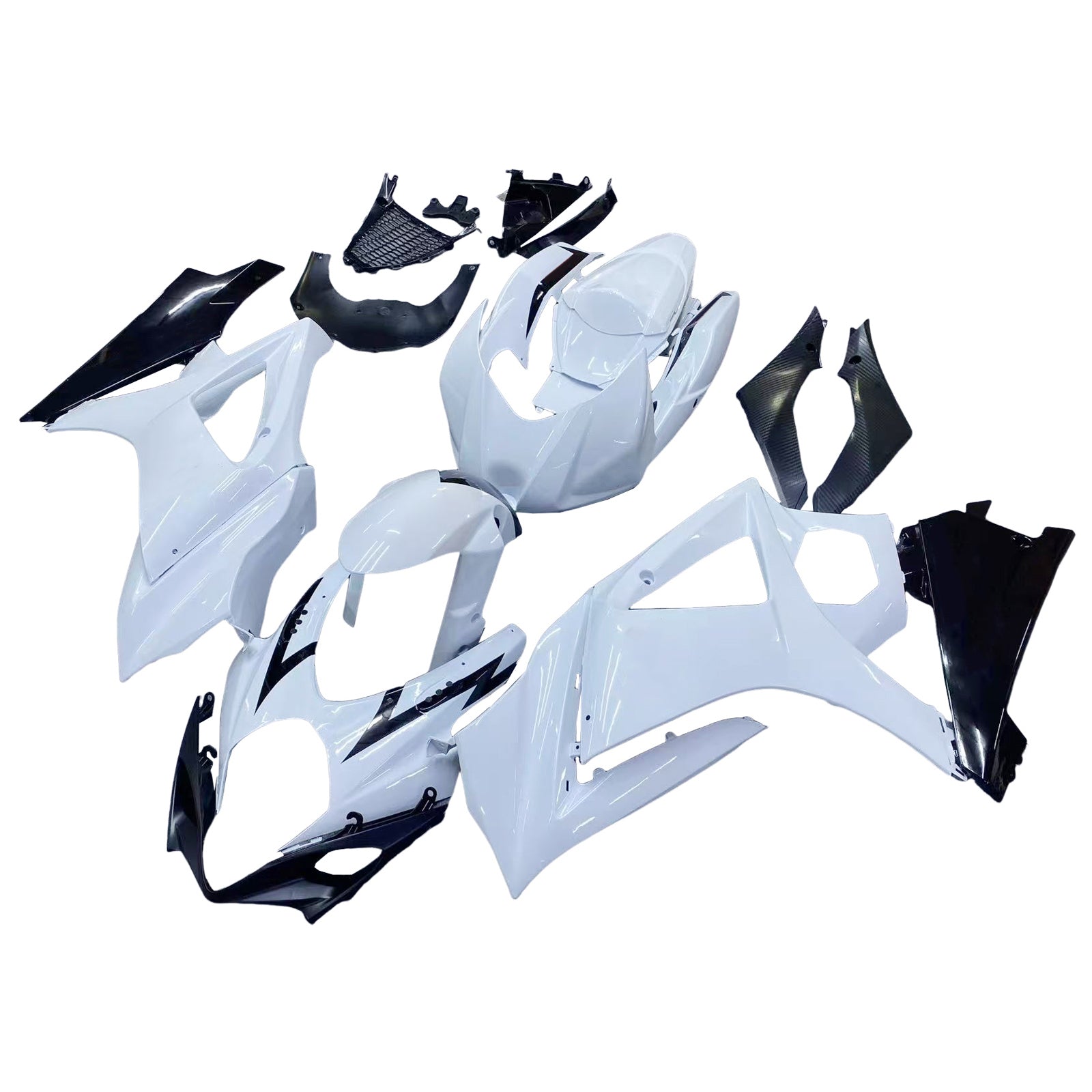 2007-2008 Suzuki GSXR 1000 Blanc & Noir Carénages GSXR Racing Générique