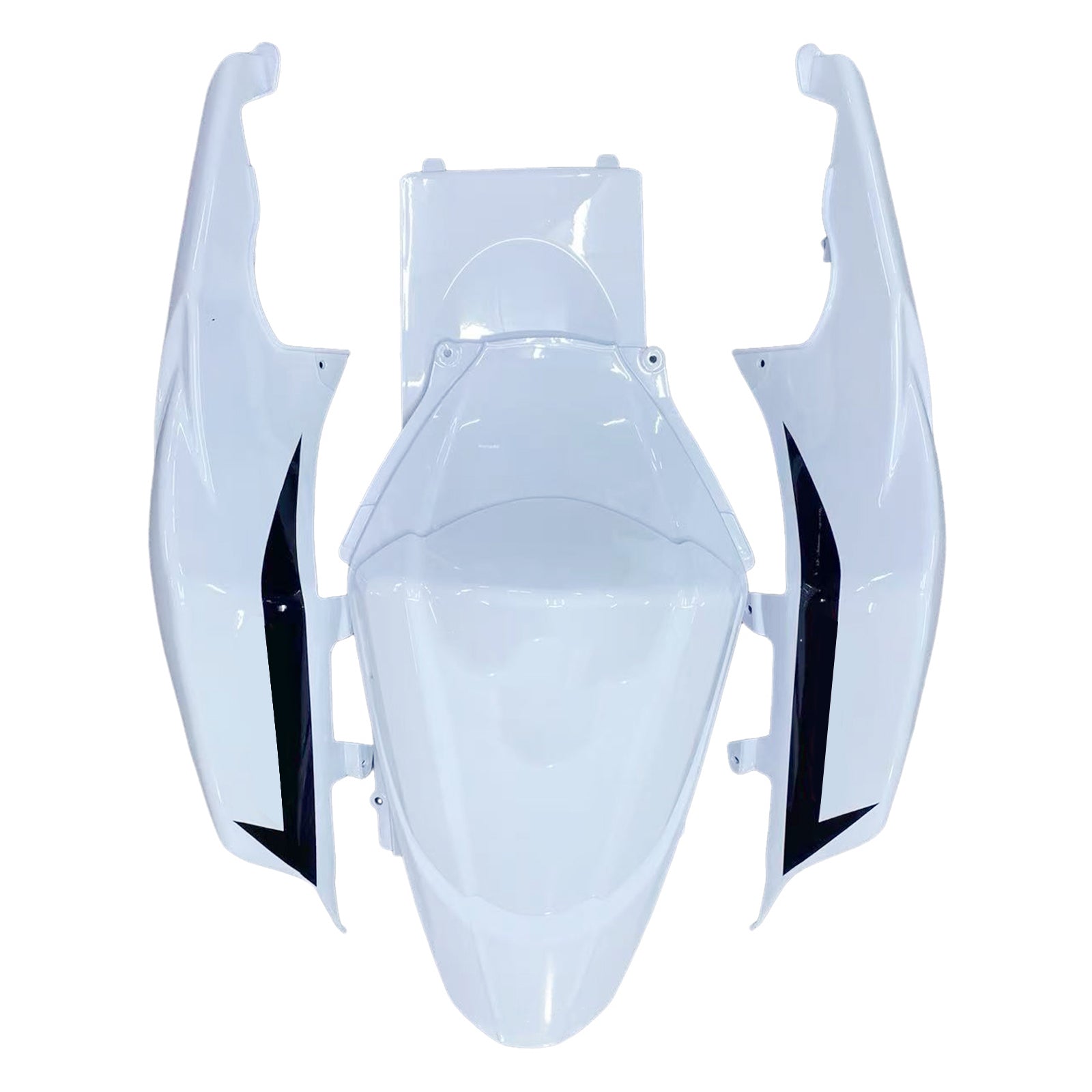Suzuki GSXR 1000 2007-2008 Blanca & Carenados de carreras GSXR negros genéricos