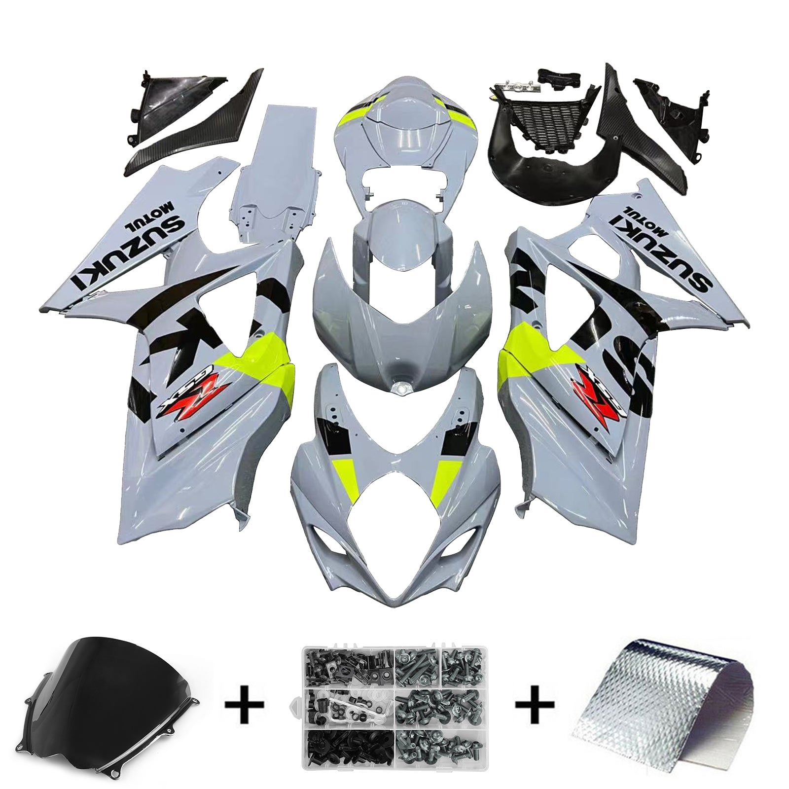 2007-2008 Suzuki GSXR1000 K7 Amotopart Injection Fairing Kit Bodywork Plastic ABS #108