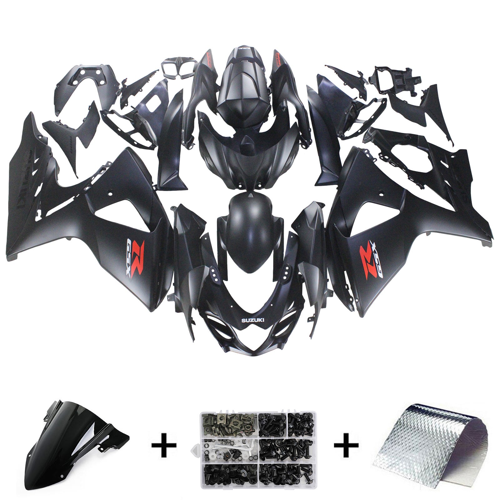 2009-2016 Suzuki GSXR1000 K9 Amotopart Injection Fairing Kit Bodywork Plastic ABS #101