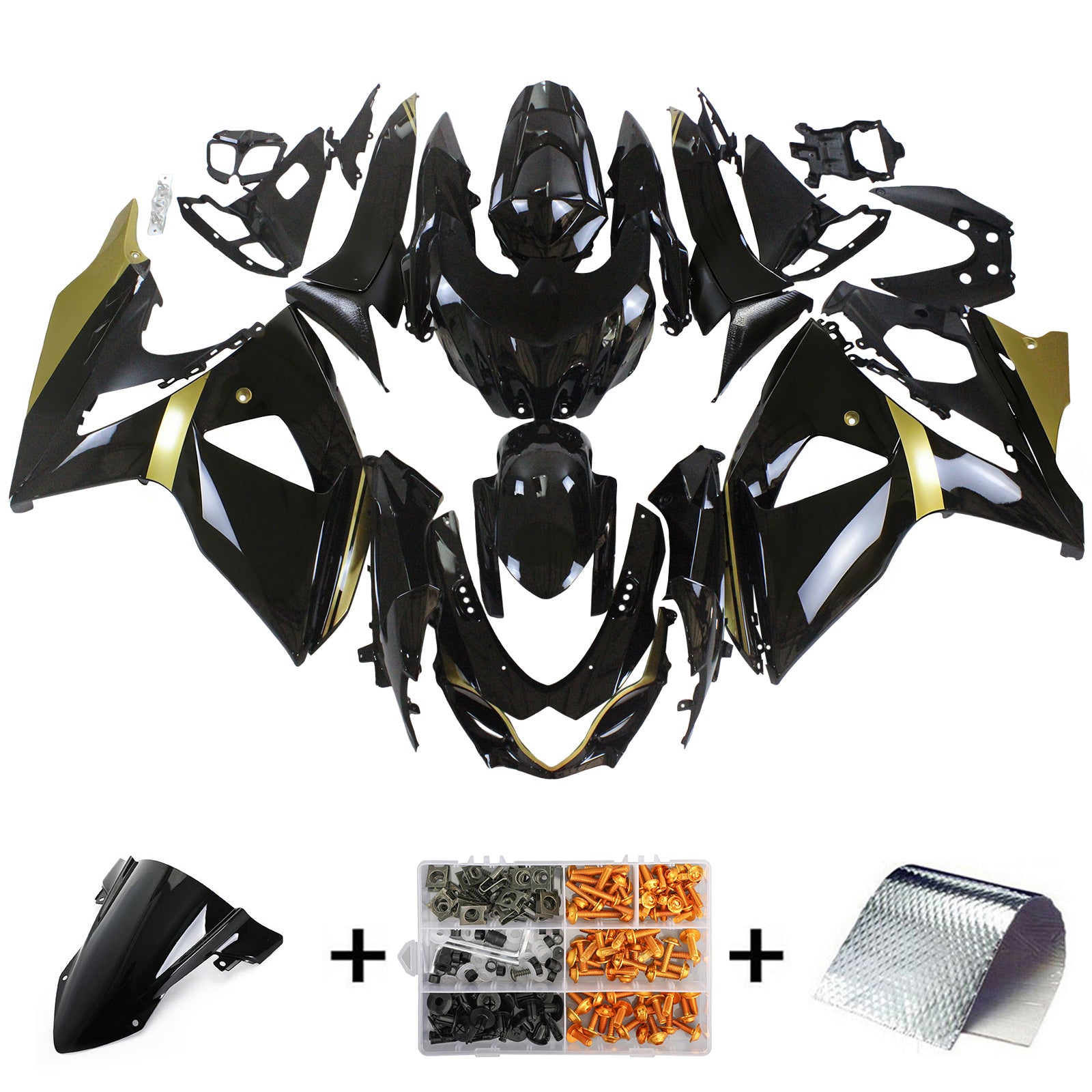 2009-2016 Suzuki GSXR1000 K9 Kit de carenagem de injeção AMOTOTT KIT BODYWORK ABS #105