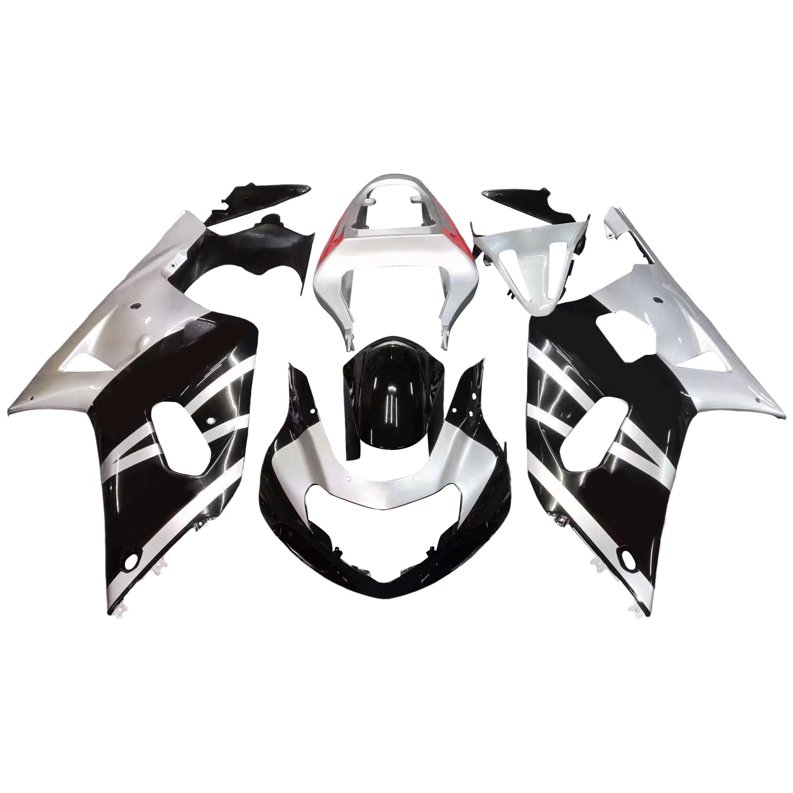 2001-2003 GSXR600 carrosseriekuip zwart ABS spuitgegoten kunststoffen set algemeen
