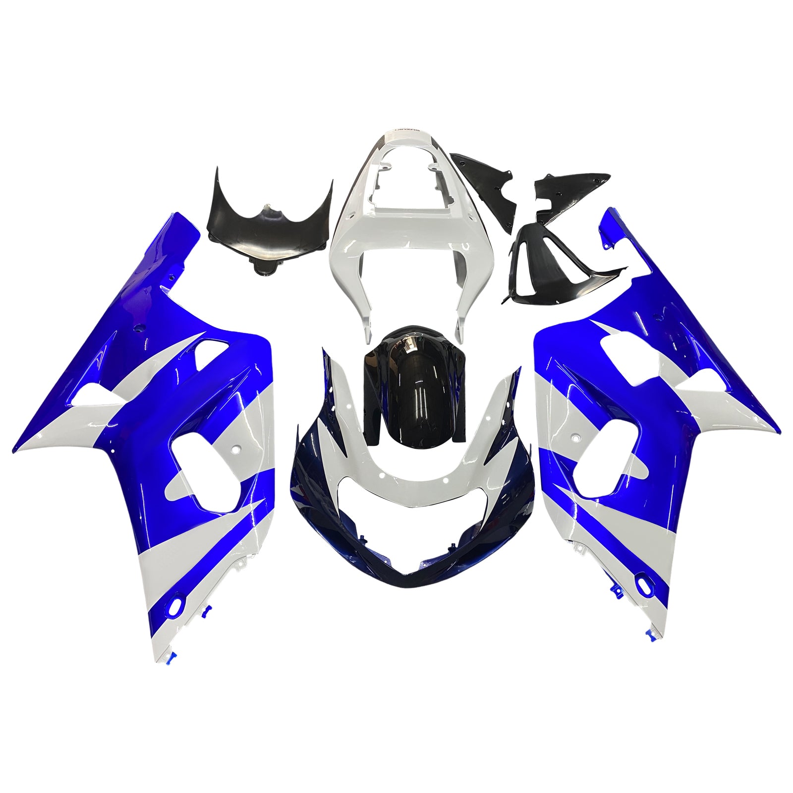 Carenados Amotopart Suzuki GSXR 600 2001-2003 Azul & GSXR Racing blanca