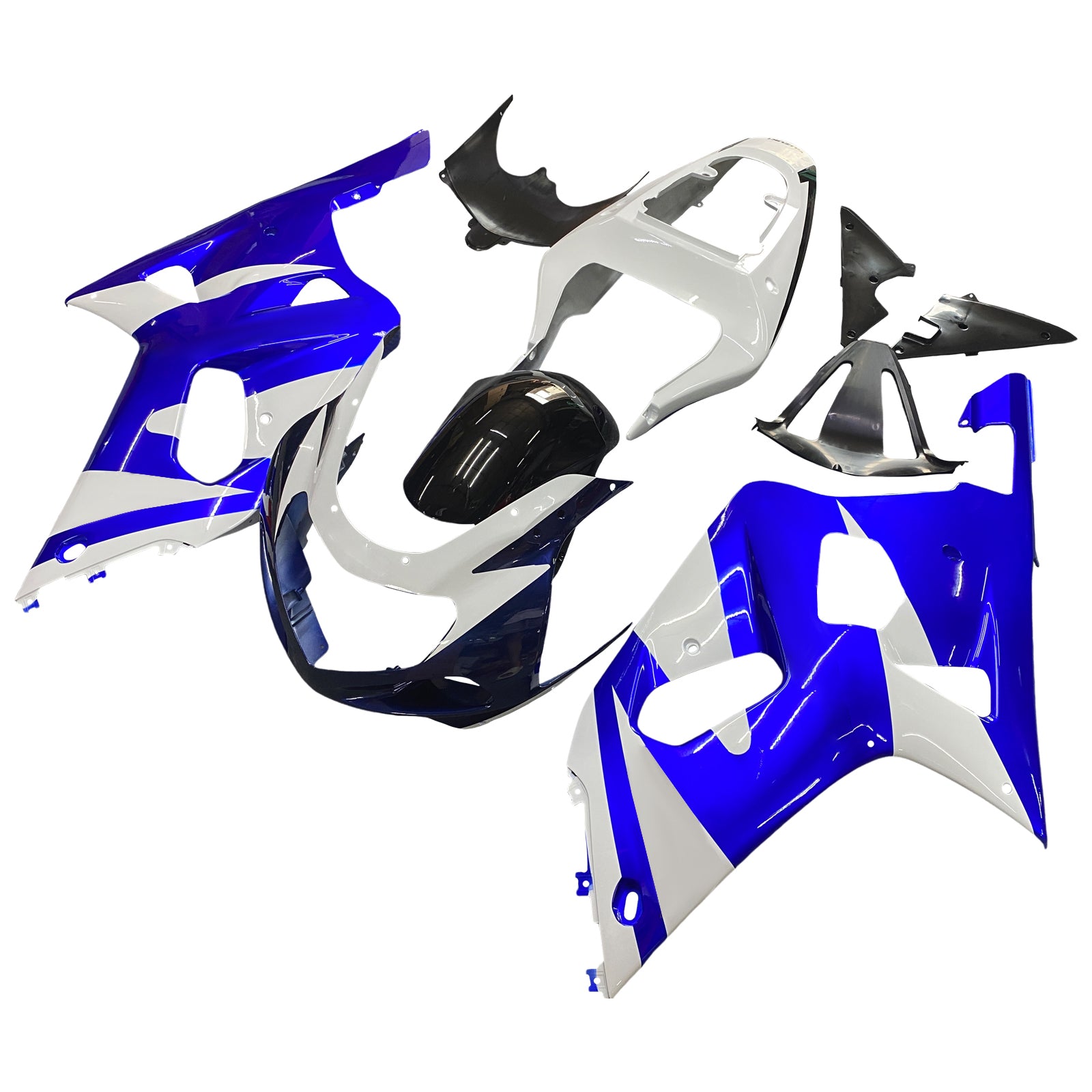 Carenados Amotopart Suzuki GSXR 600 2001-2003 Azul & GSXR Racing blanca