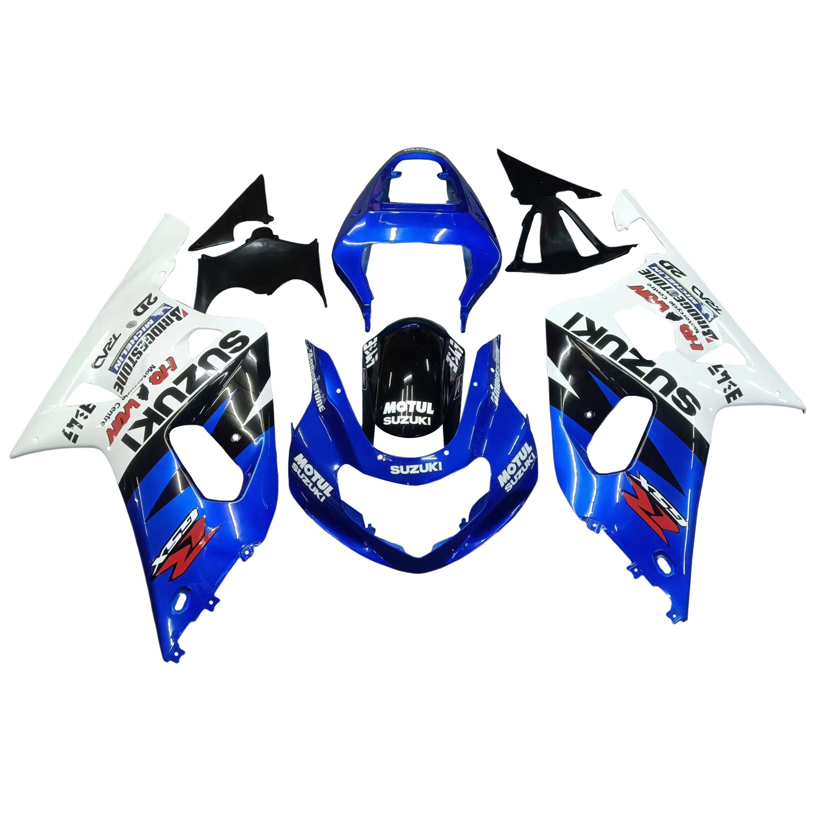 2001-2003 Suzuki GSXR 600 Amotopart Carenados Amarillo y Azul Corona GSXR Racing