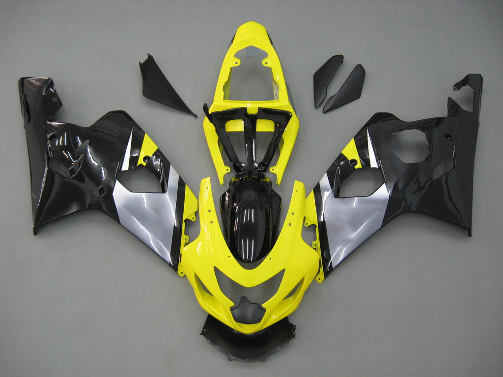 2004-2005 Suzuki GSXR 600 750 Gul & Svarte GSXR Racing-kåper generisk