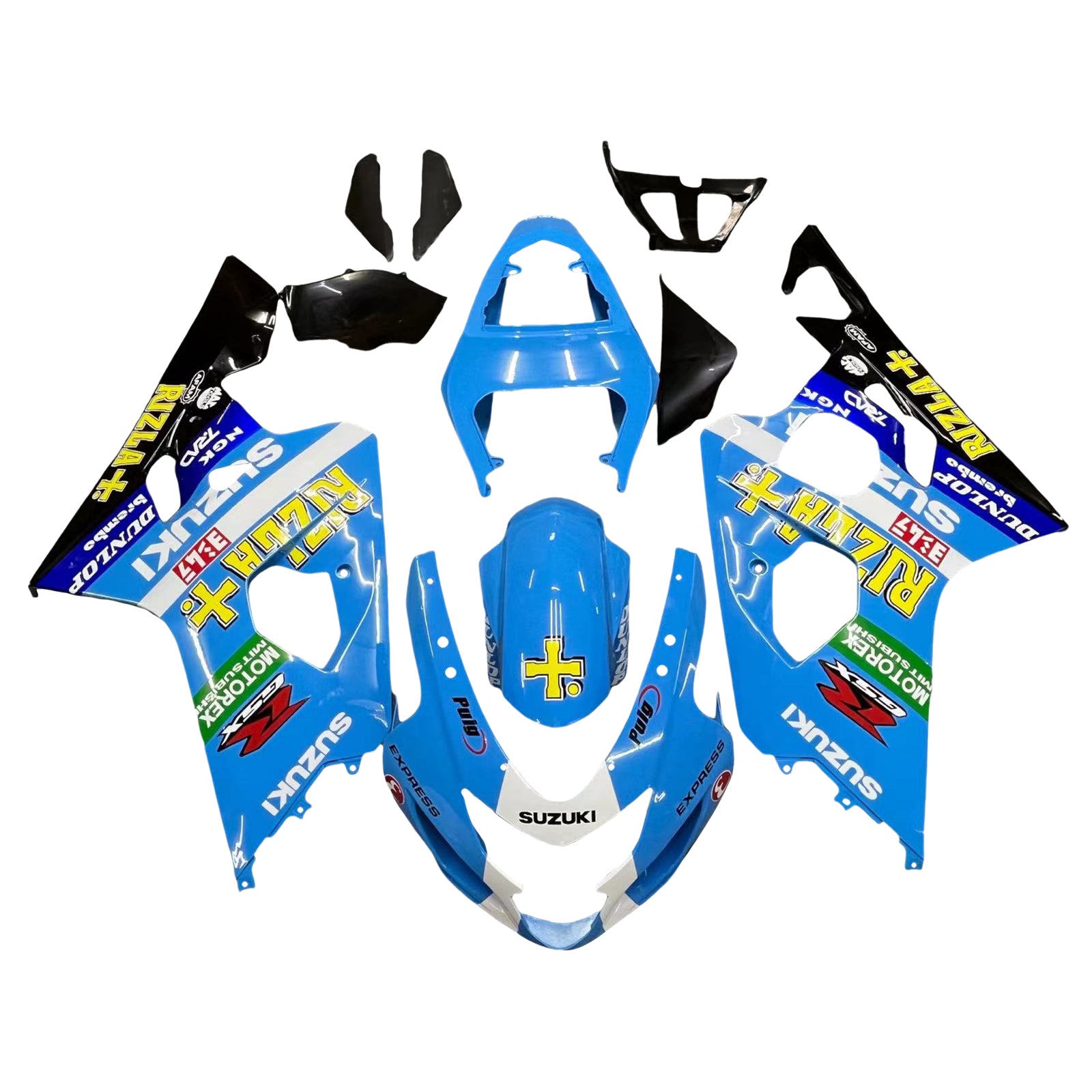 2004-2005 Suzuki GSXR 600 750 Bleu Rizla Suzuki GSXR Racing Carénages Générique