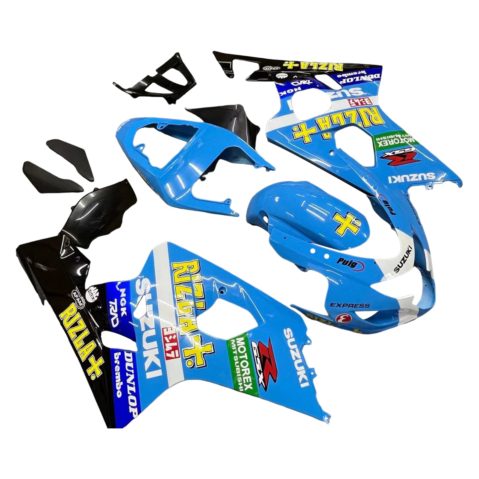 2004-2005 Suzuki GSXR 600 750 Bleu Rizla Suzuki GSXR Racing Carénages Générique