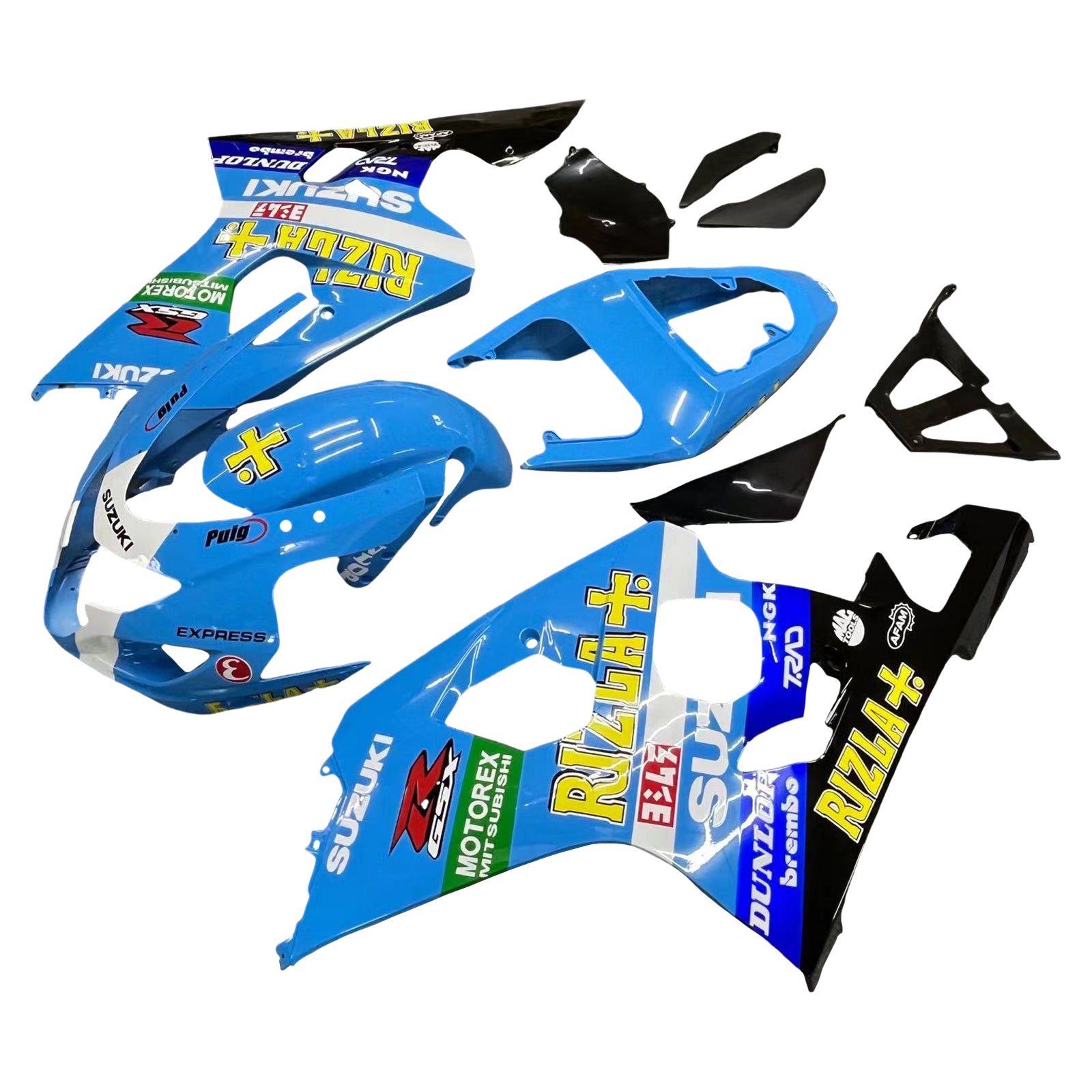 2004-2005 Suzuki GSXR 600 750 Bleu Rizla Suzuki GSXR Racing Carénages Générique