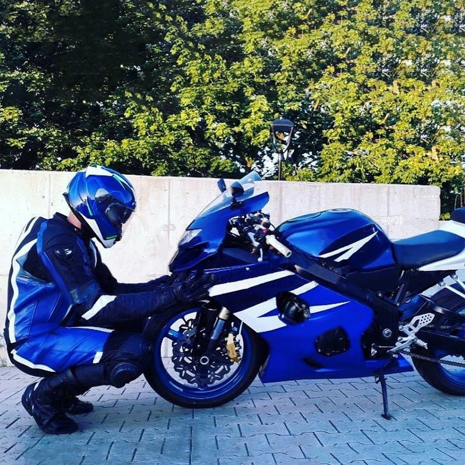 2004-2005 Suzuki GSXR 600/750 K4 Kit de carenado de inyección Carrocería Plástico ABS # 107 Amotopart