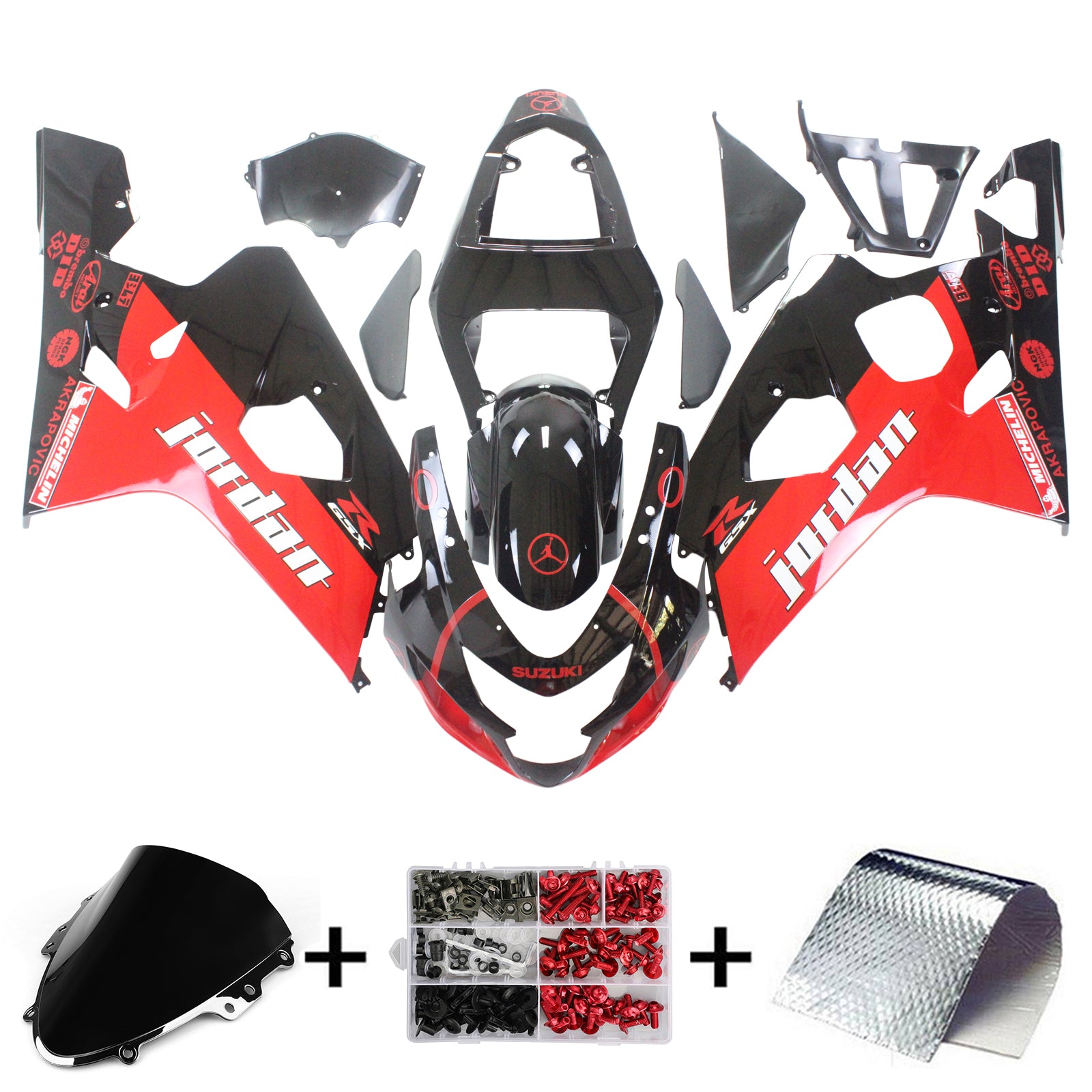 2004-2005 Suzuki GSXR 600/750 K4 Amotopart Injection Fairing Kit Bodywork Plastic ABS #109