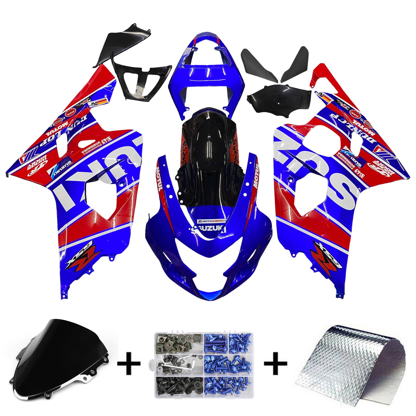 2004-2005 Suzuki GSXR 600/750 K4 Amotopart Injection Fairing Kit Bodywork Plastic ABS #142