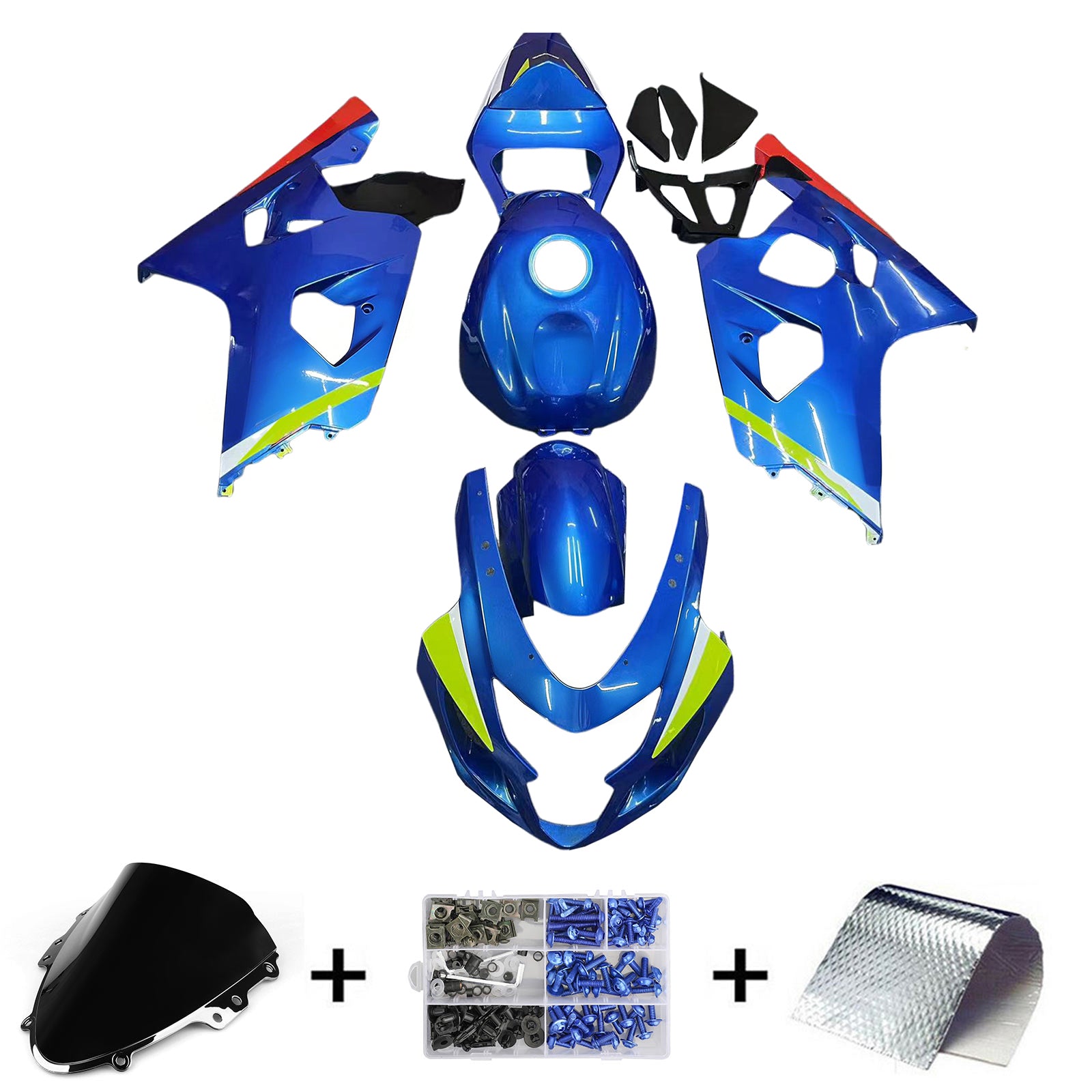 2004-2005 Suzuki GSXR 600/750 K4 Kit de carénage d'injection carrosserie plastique ABS