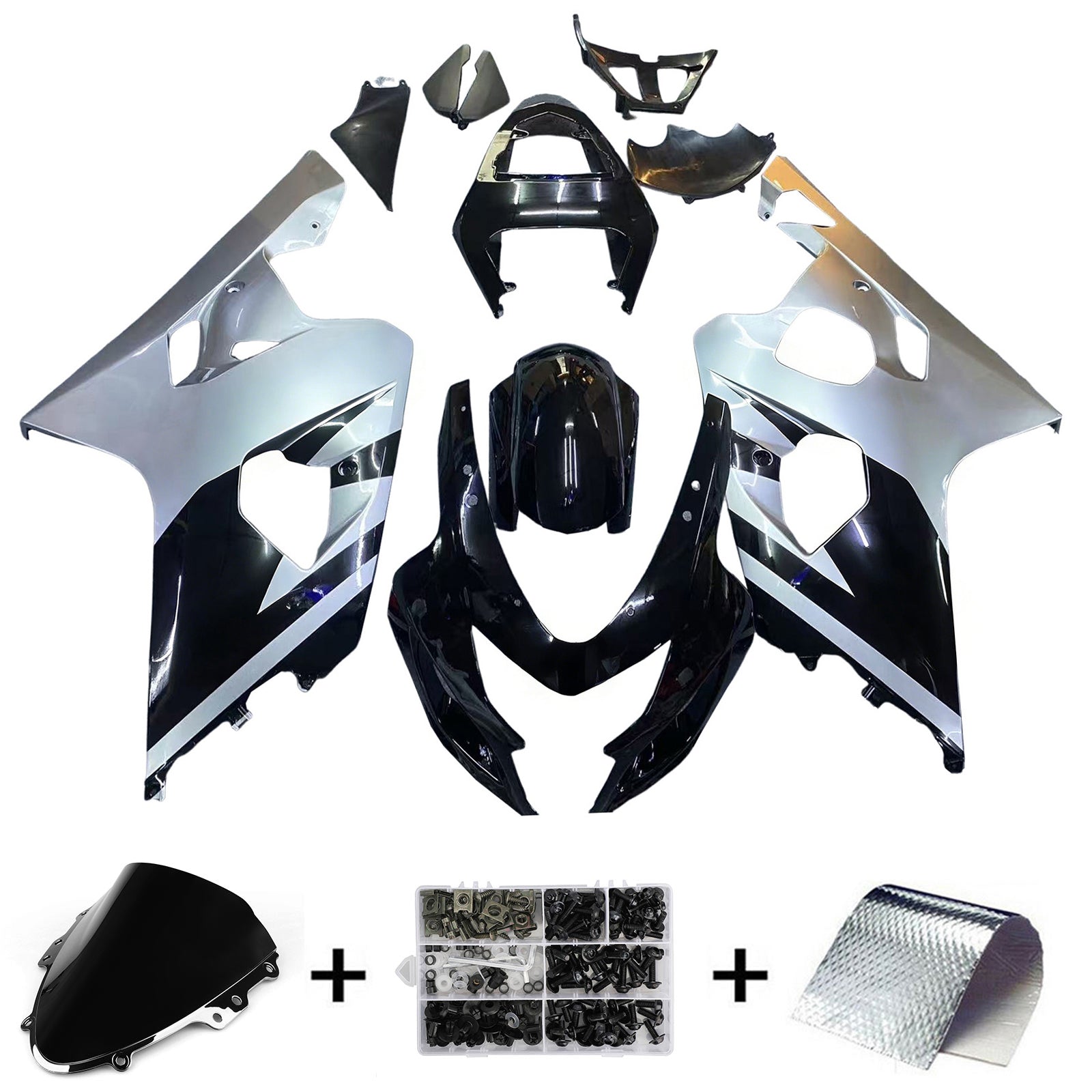 2004-2005 Suzuki GSXR 600/750 K4 Kit de fada de injeção ABS PLÁSTICO