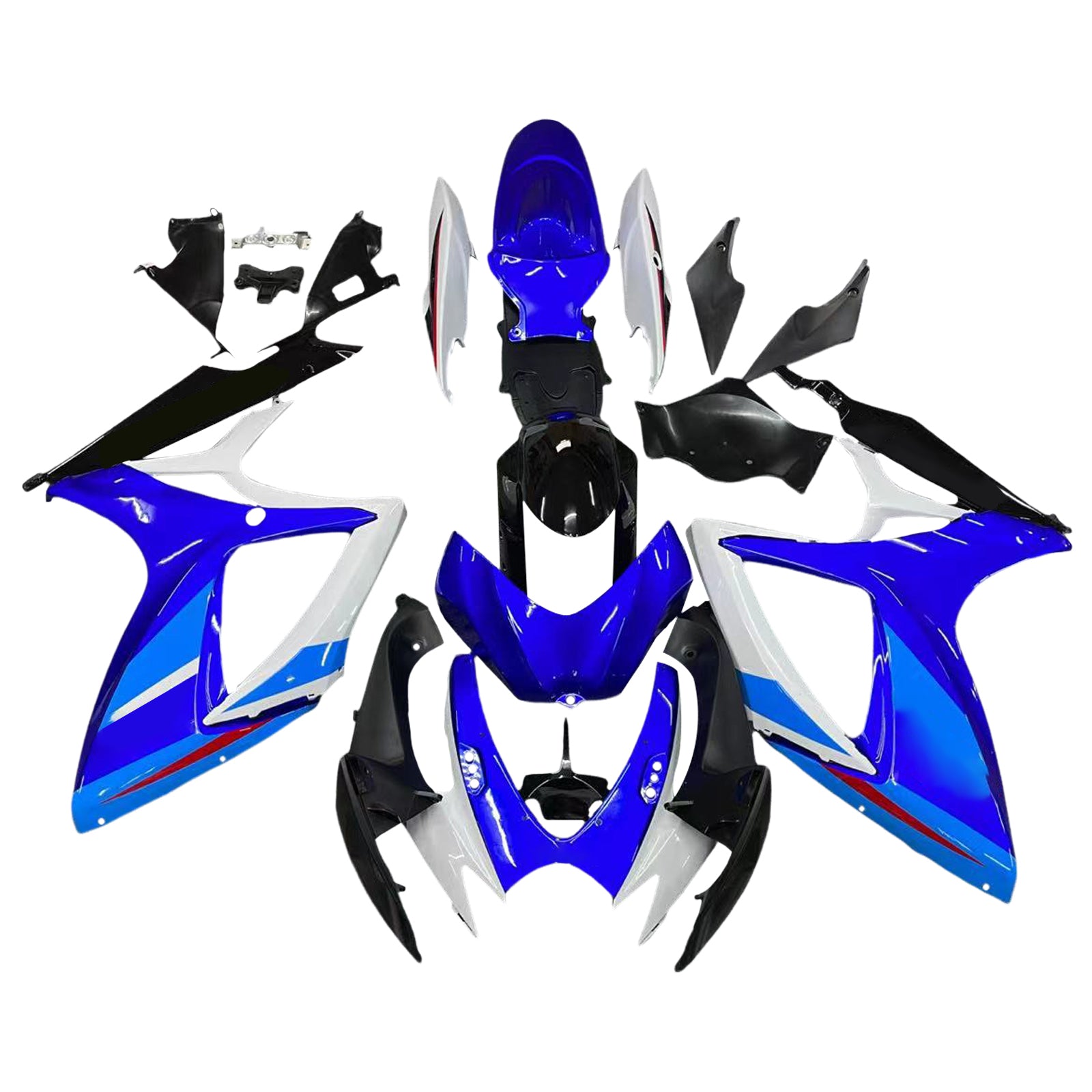 2006-2007 Suzuki GSXR 600 750 Blauw & Witte GSXR Racing Amotopart Kuipen Customs Kuip