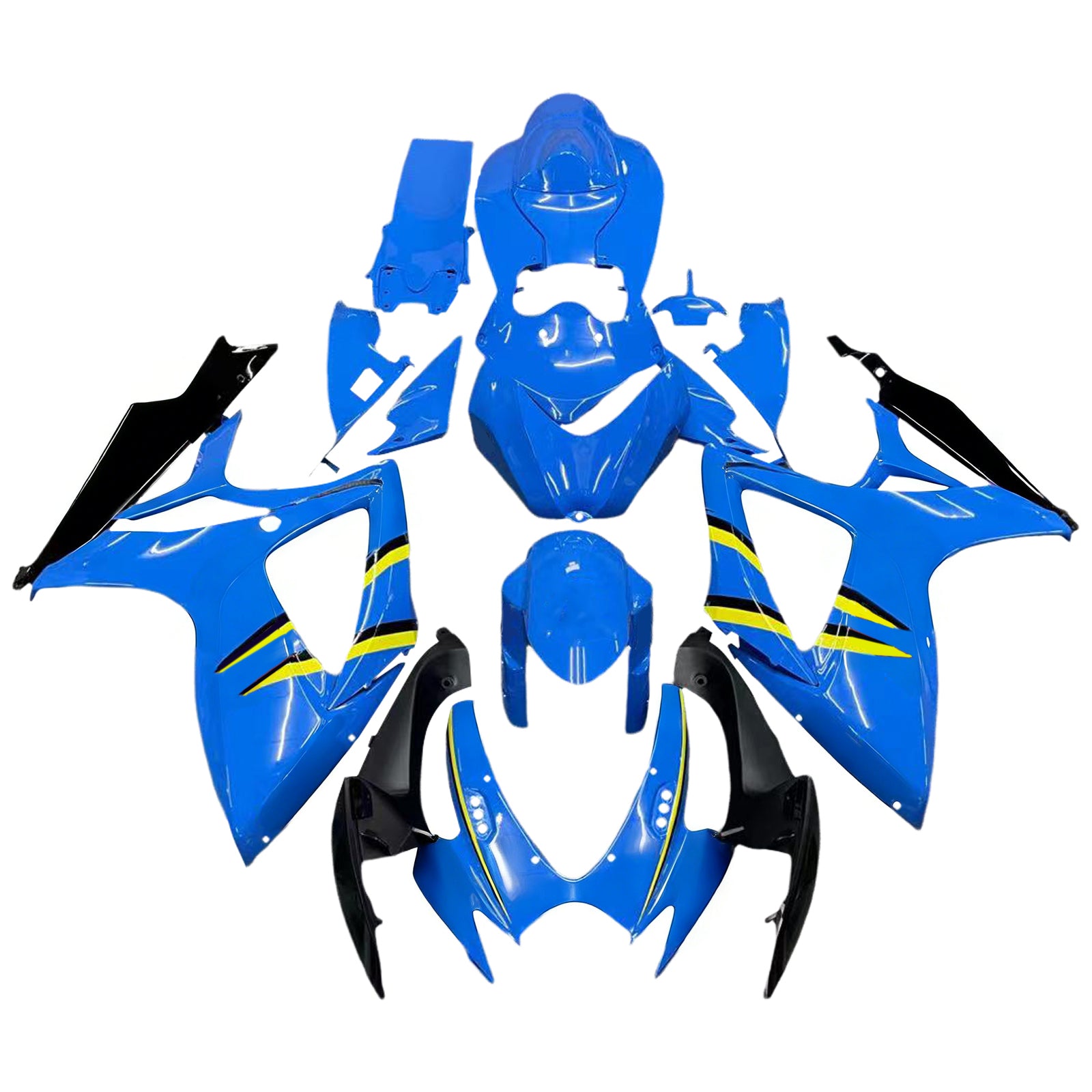 2006-2007 Suzuki GSXR 600 750 Carénages Rizla Racing Bleu Générique