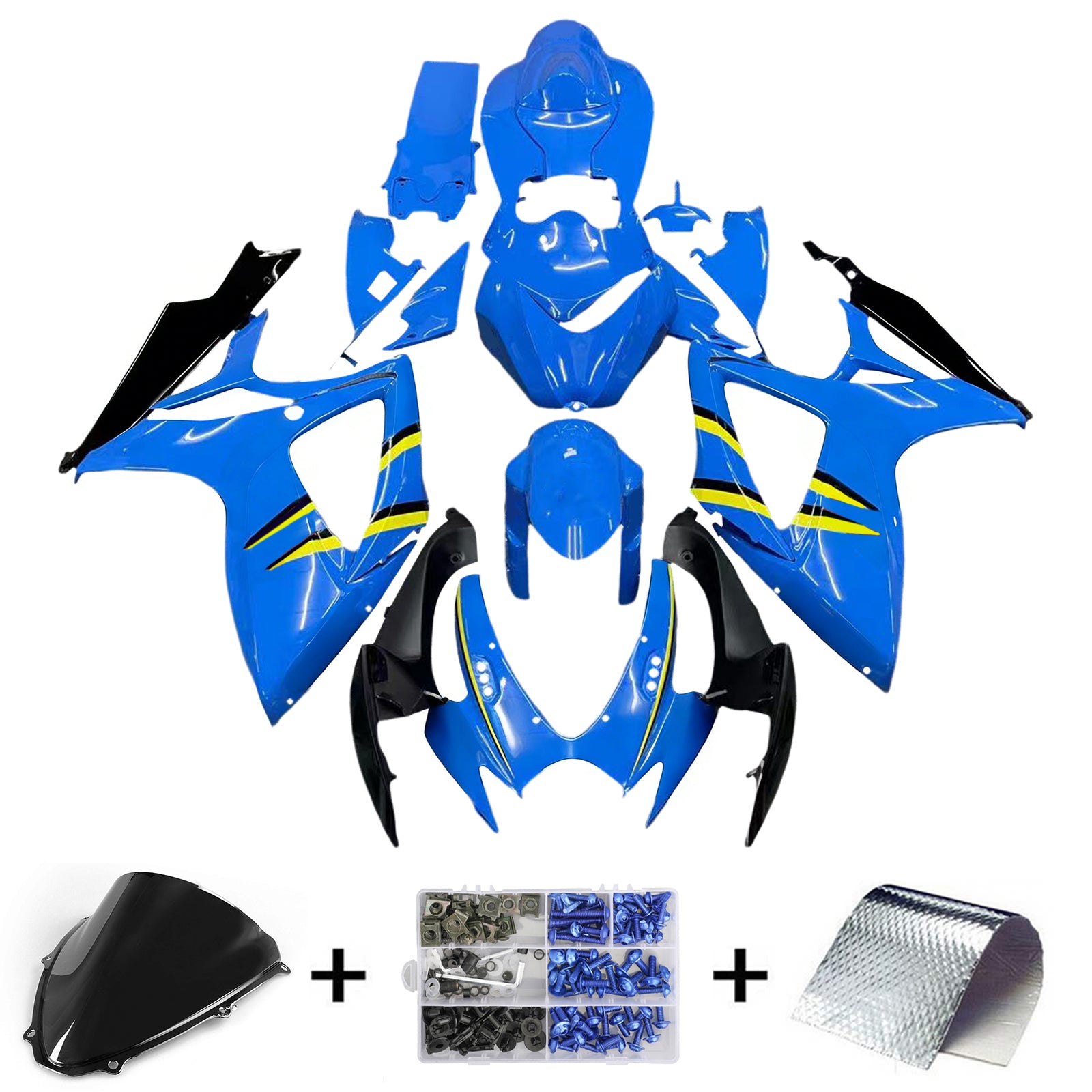 2006-2007 Suzuki GSXR 600 750 Carénages Rizla Racing Bleu Générique