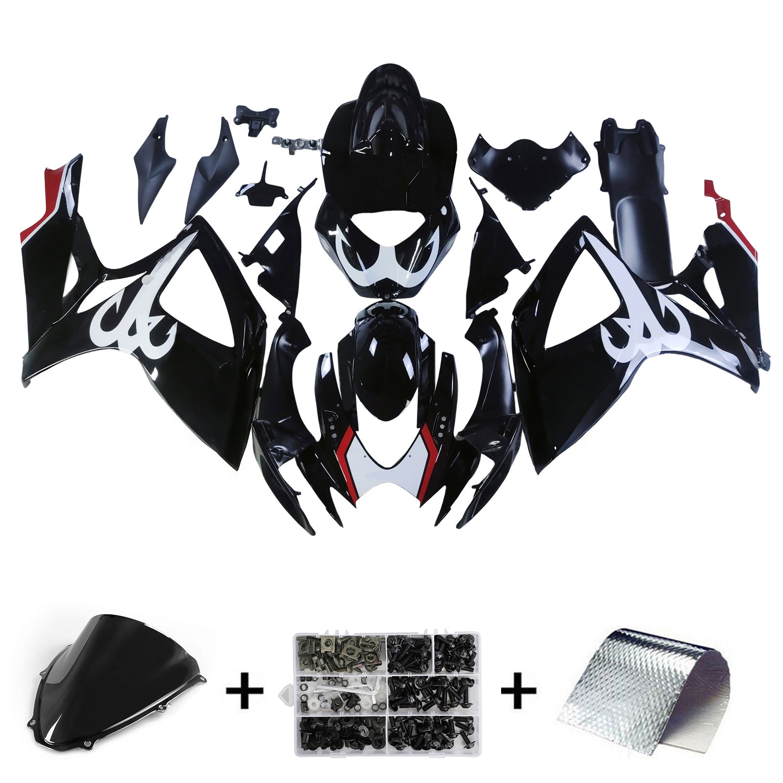 2006-2007 Suzuki GSXR 600 750 Black Beacon GSXR Racing Carénages Générique