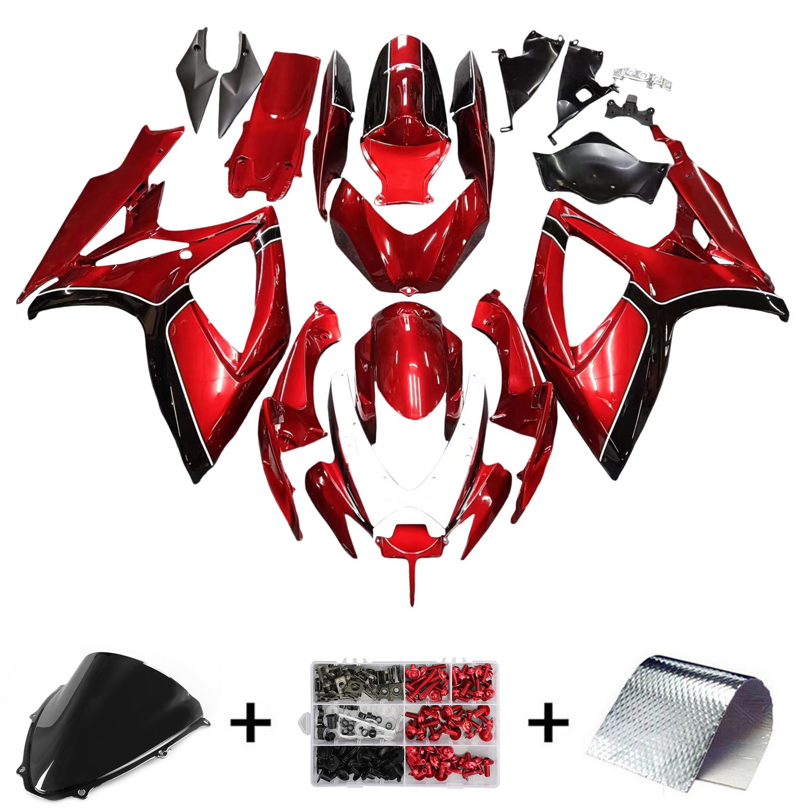 2006-2007 Suzuki GSXR 600/750 K6 Amotopart Kit de carénage d'injection carrosserie plastique ABS #118