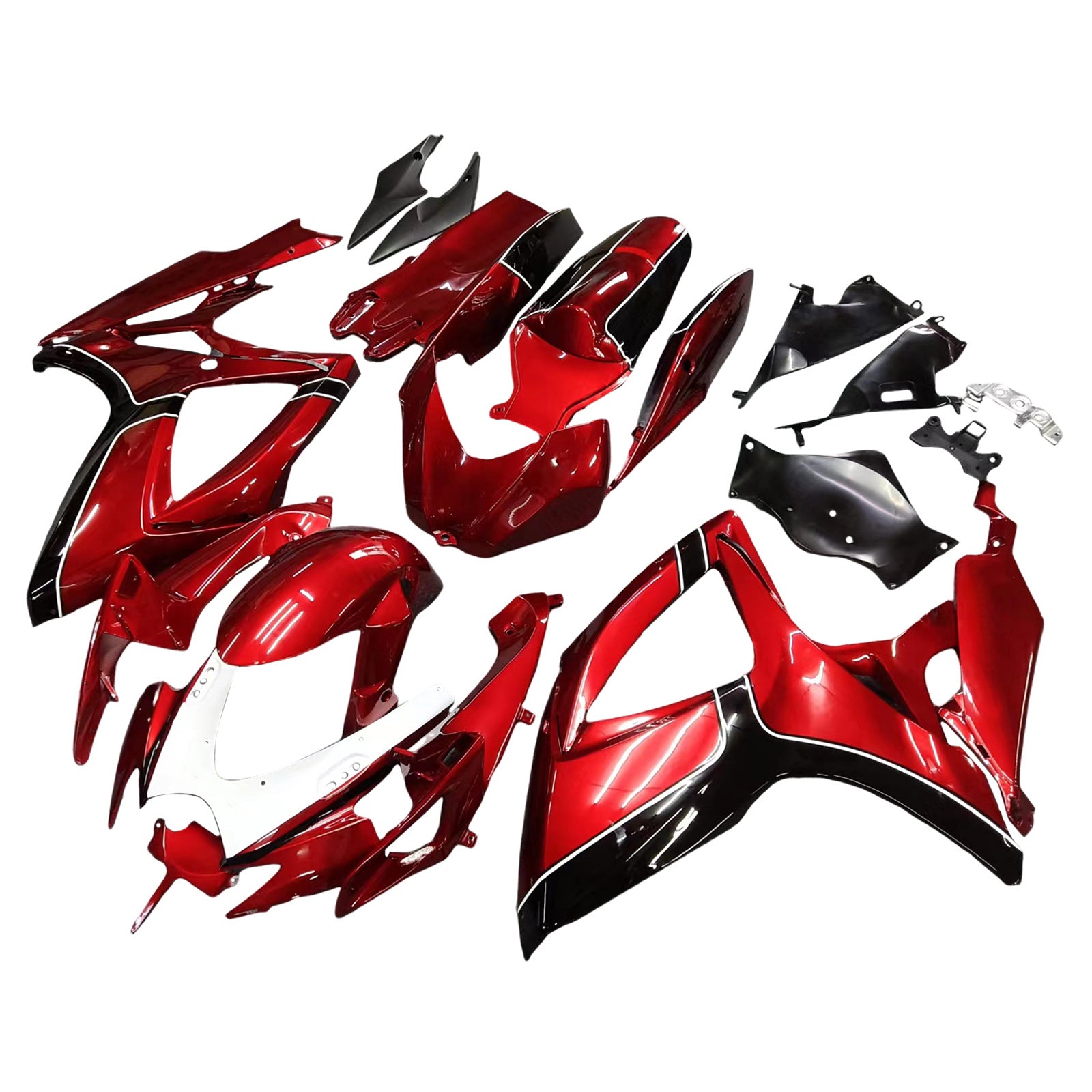 2006-2007 Suzuki GSXR 600/750 K6 Amotopart Kit de carénage d'injection carrosserie plastique ABS #118