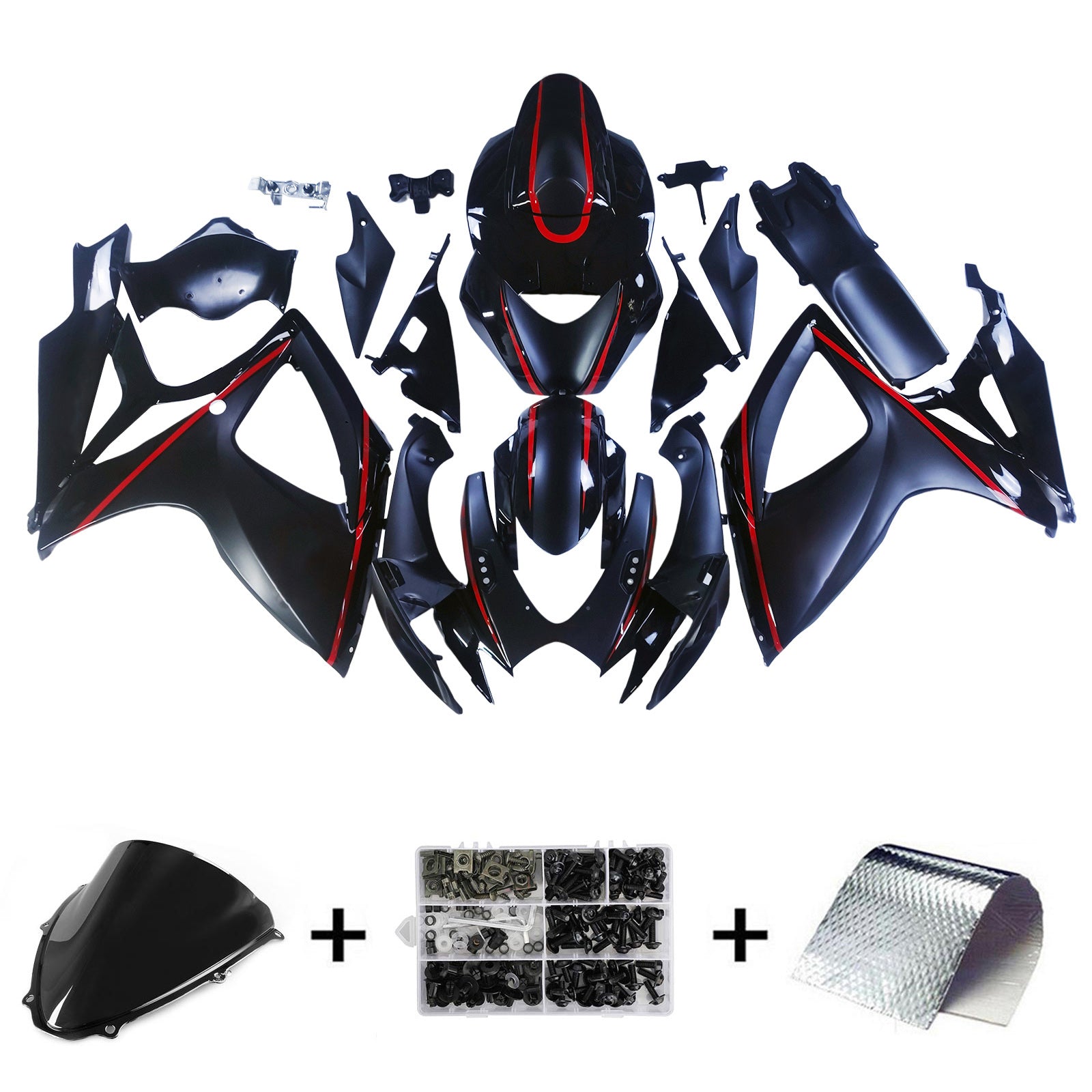2006-2007 Suzuki GSXR 600/750 K6 Amotopart Injection Fairing Kit Bodywork Plastic ABS #136