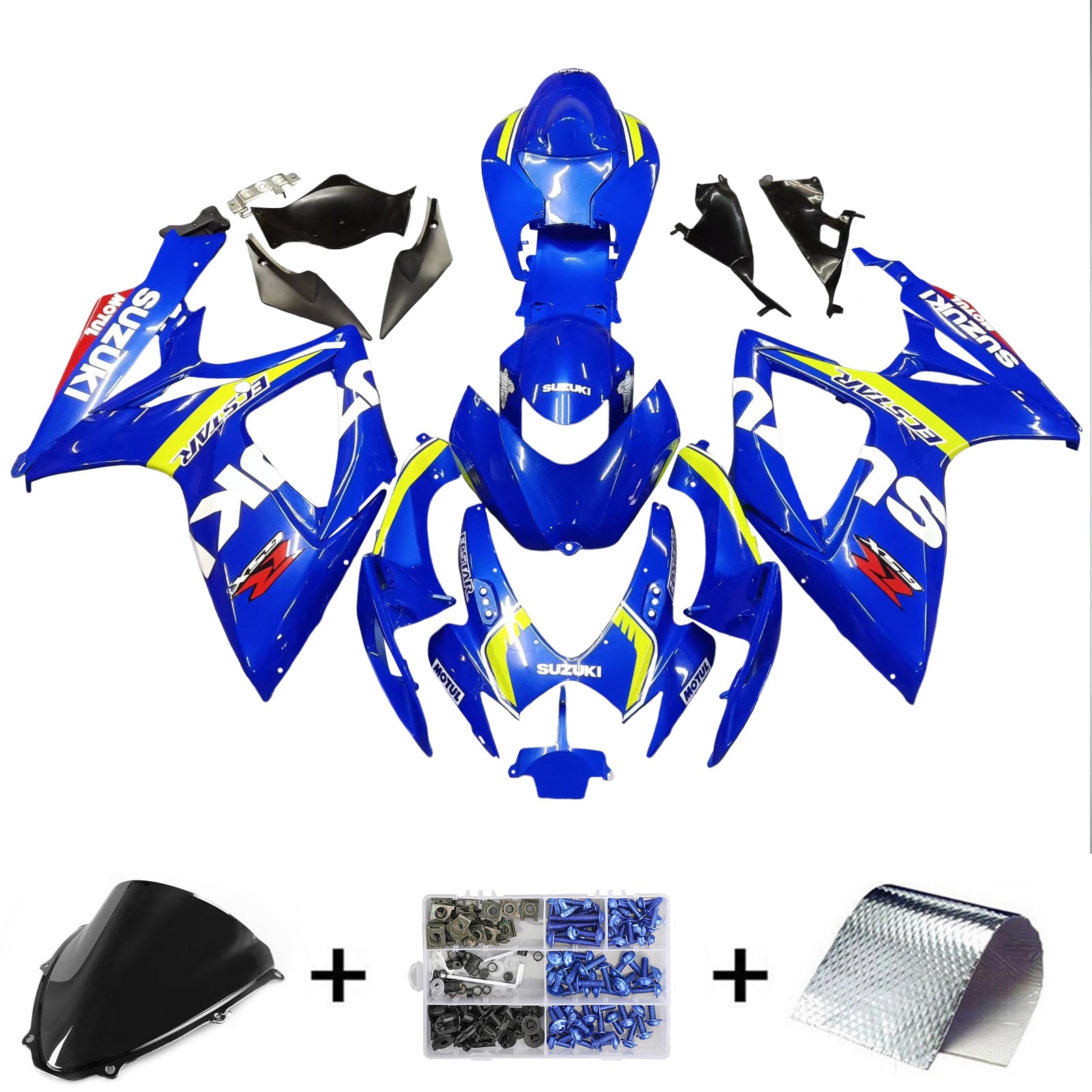 2006-2007 Suzuki GSXR 600/750 K6 Amotopart Kit de carénage d'injection carrosserie plastique ABS #170