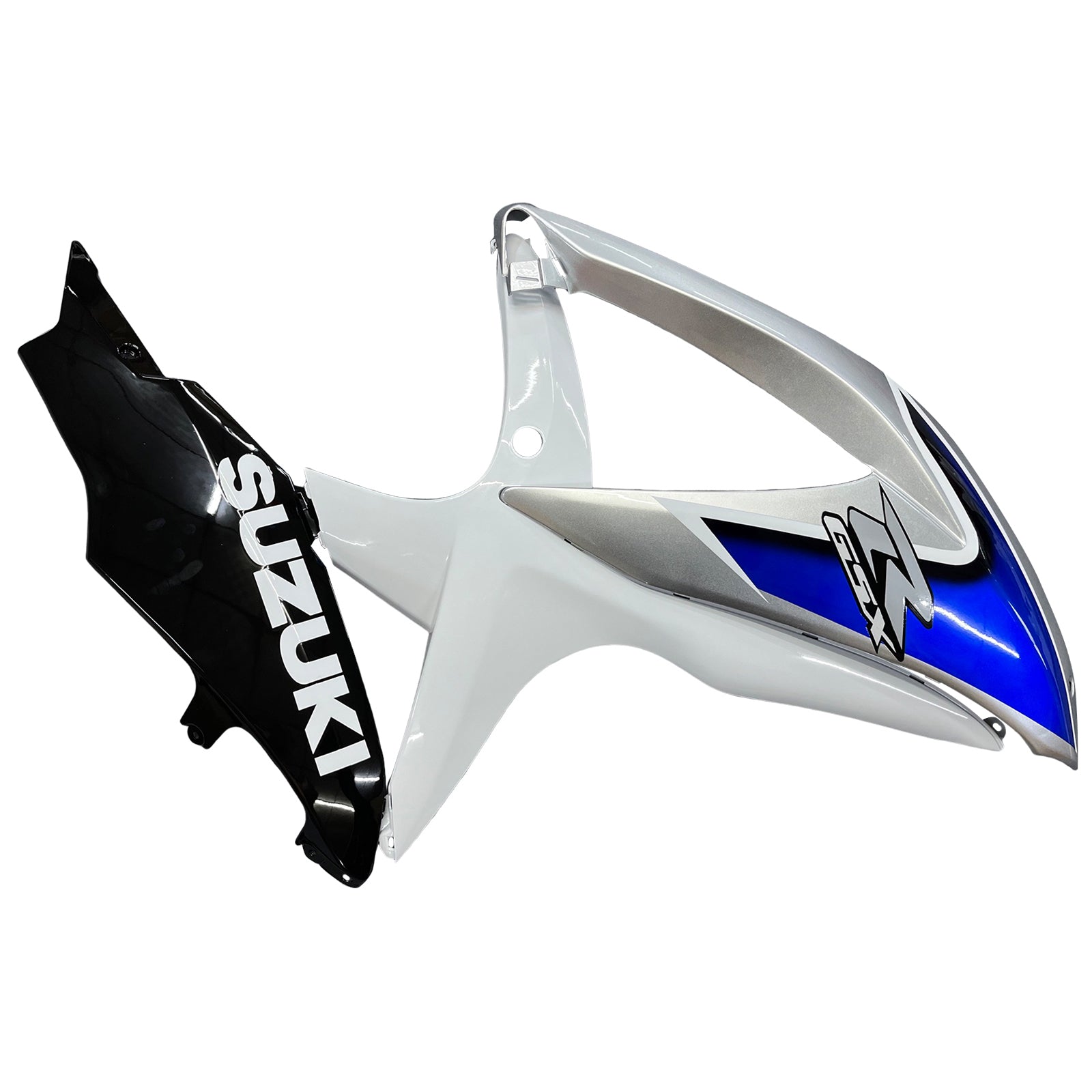 2008-2010 Suzuki GSXR 600 750 Plata Blanco GSXR Racing Carenados Genérico