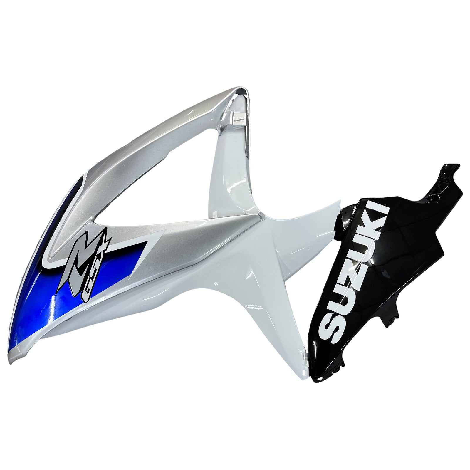 2008-2010 Suzuki GSXR 600 750 Plata Blanco GSXR Racing Carenados Genérico