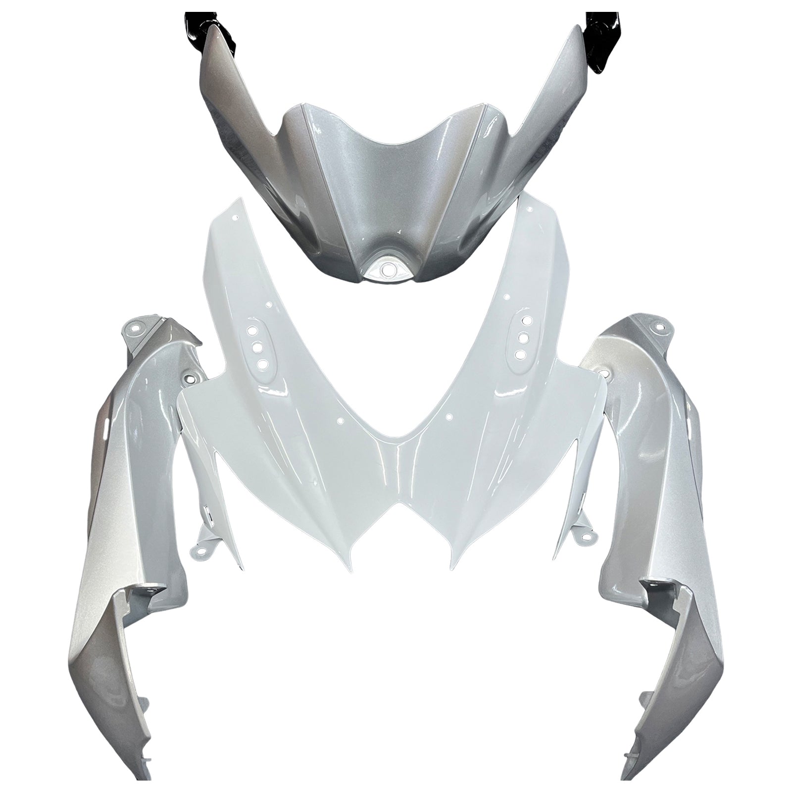 2008-2010 Suzuki GSXR 600 750 Silver White GSXR Racing Fairings Generic