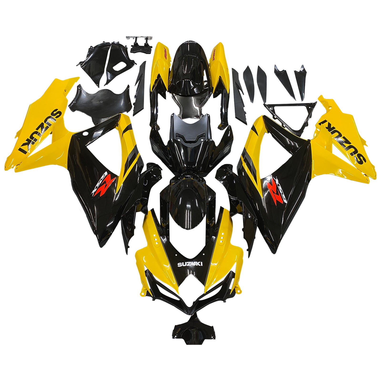 2008-2010 Suzuki GSXR 600 750 Black & Yellow GSXR Racing Fairings Generic