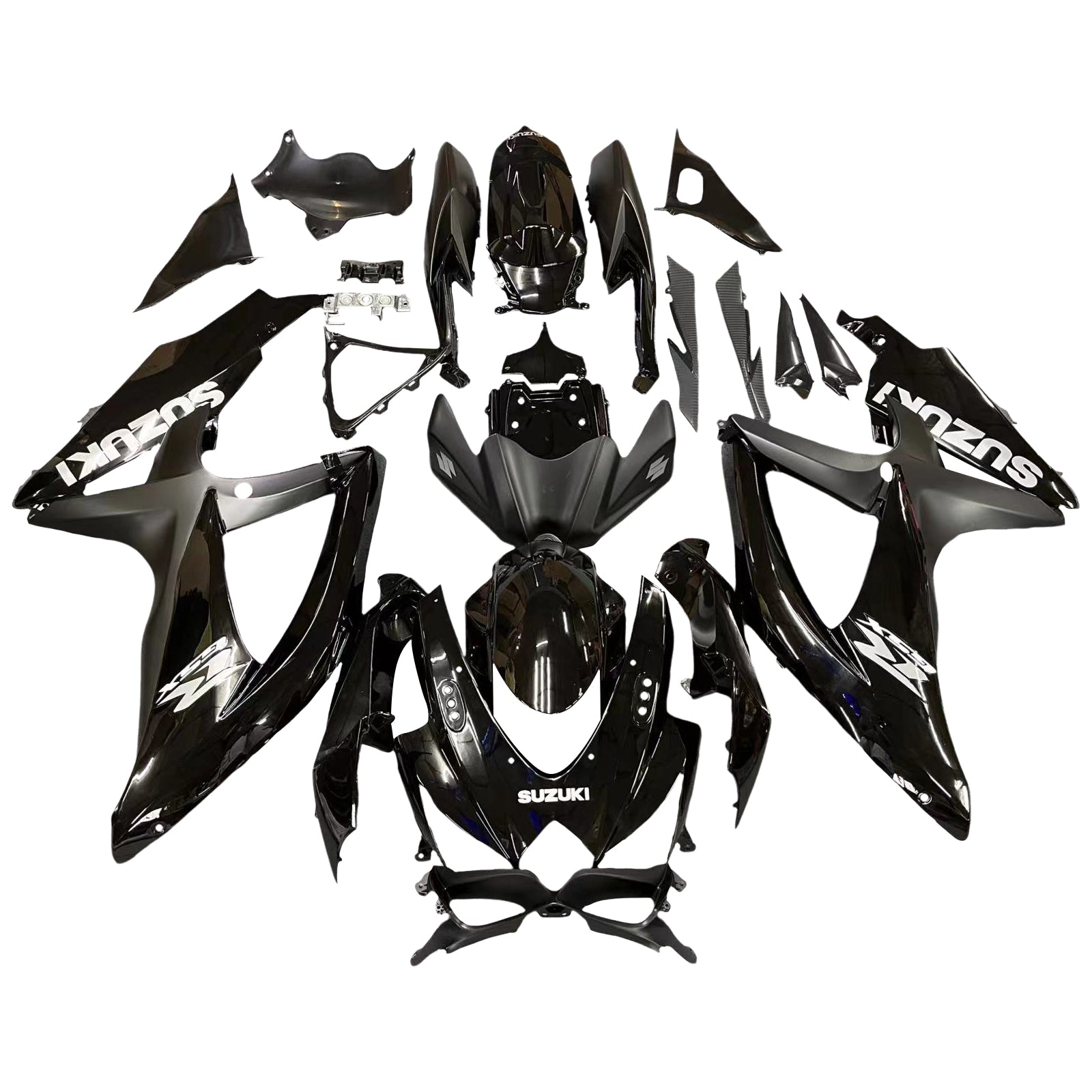 2008-2010 Suzuki GSXR 600 750 All Black Suzuki Racing Fairings Generic