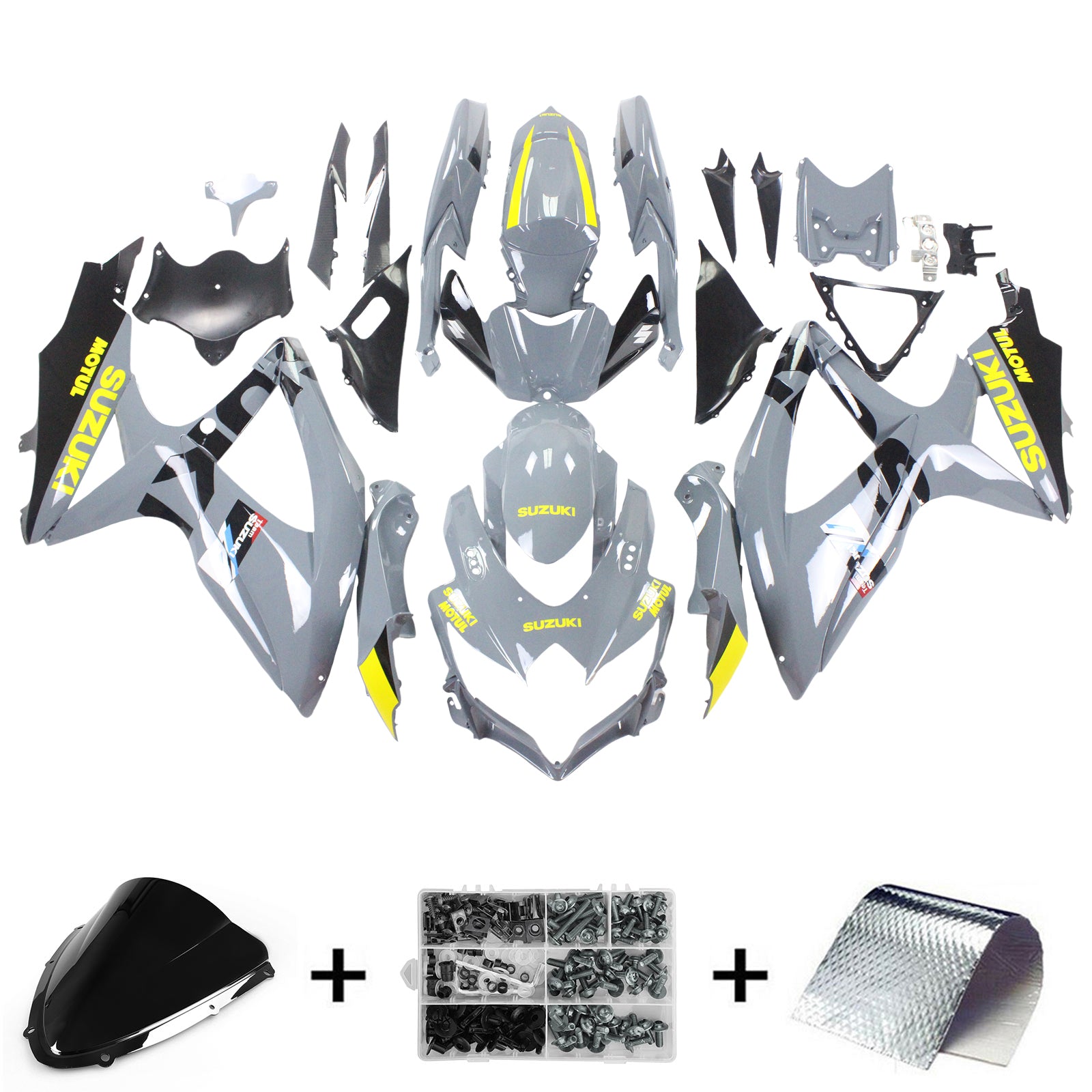 2008-2010 Suzuki GSXR 600/750 K8 Amotopart Injection Fairing Kit Bodywork Plastic ABS #102