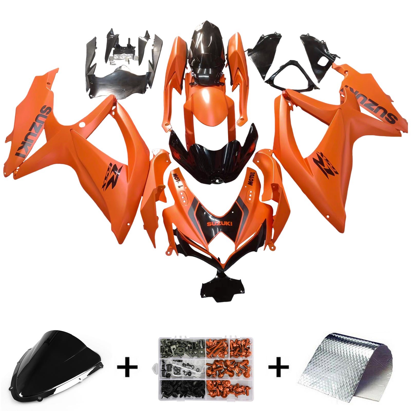 2008-2010 Suzuki GSXR 600/750 K8 Amotopart Injection Fairing Kit Bodywork Plastic ABS #112