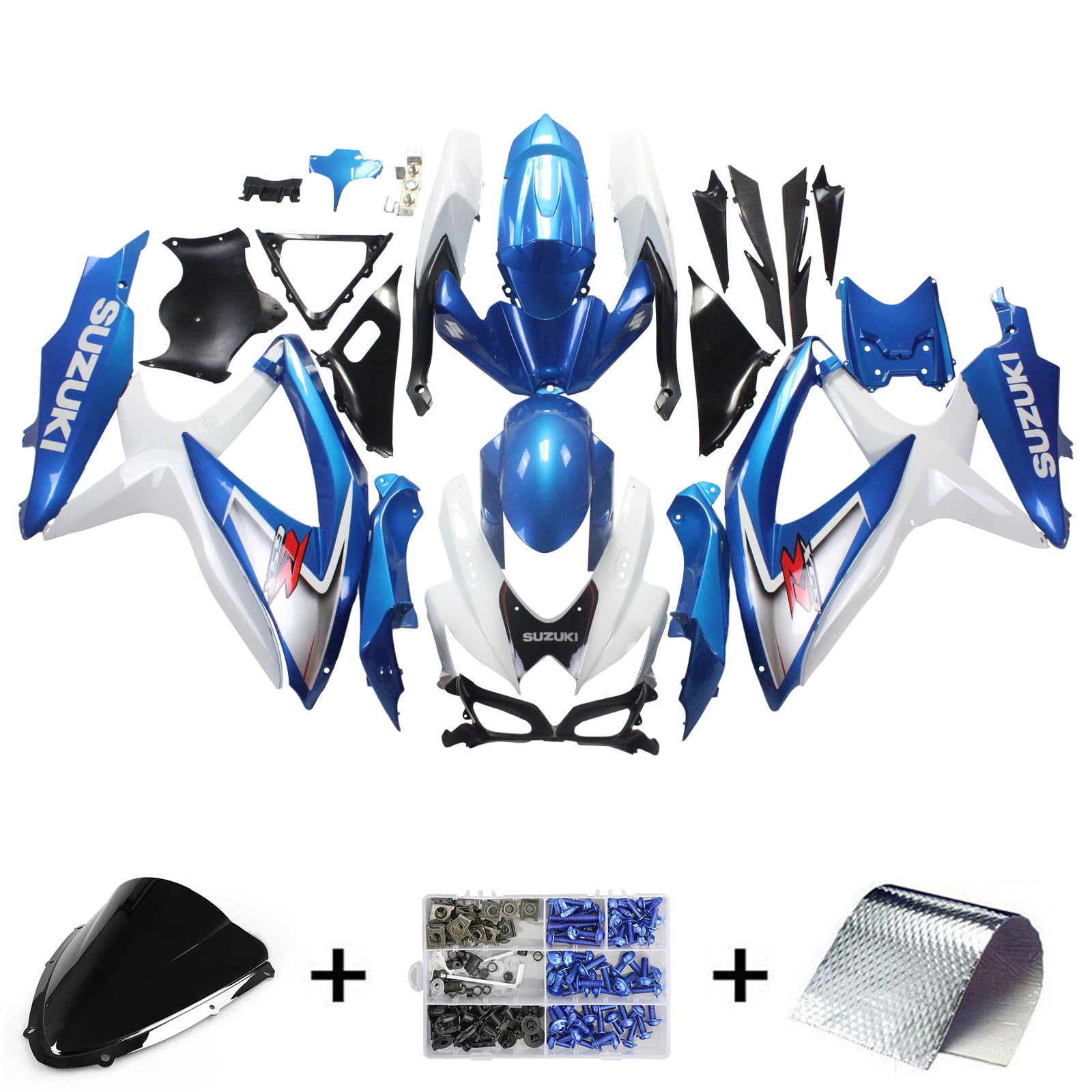 2008-2010 Suzuki GSXR 600/750 K8 Amotopart Injection Fairing Kit Bodywork Plastic ABS #139