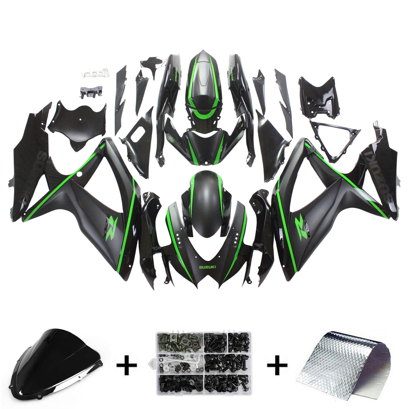 2008-2010 Suzuki GSXR 600/750 K8 Amotopart Injection Fairing Kit Bodywork Plastic ABS #145