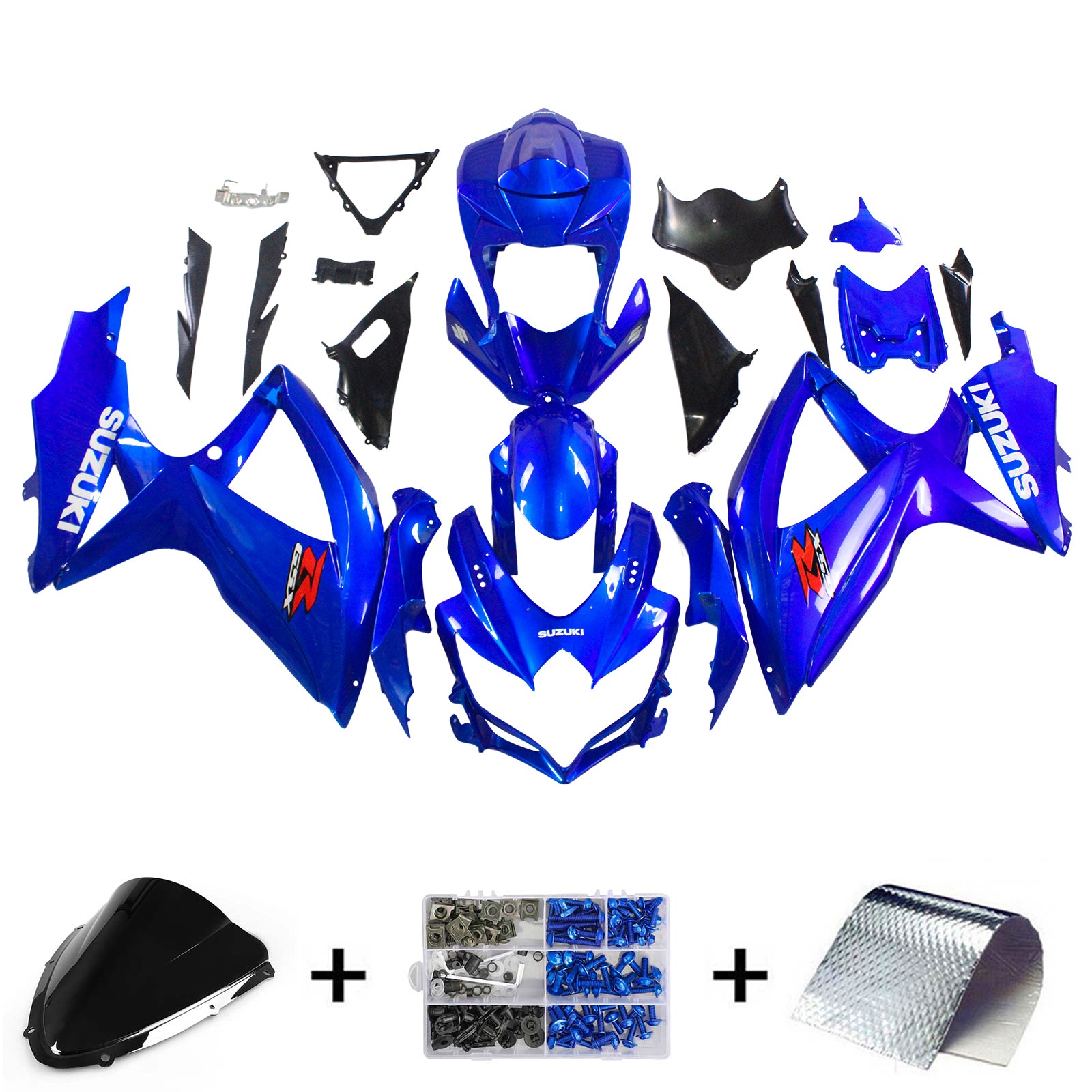 2008-2010 Suzuki GSXR 600/750 K8 Amotopart Injection Fairing Kit Bodywork Plastic ABS #147