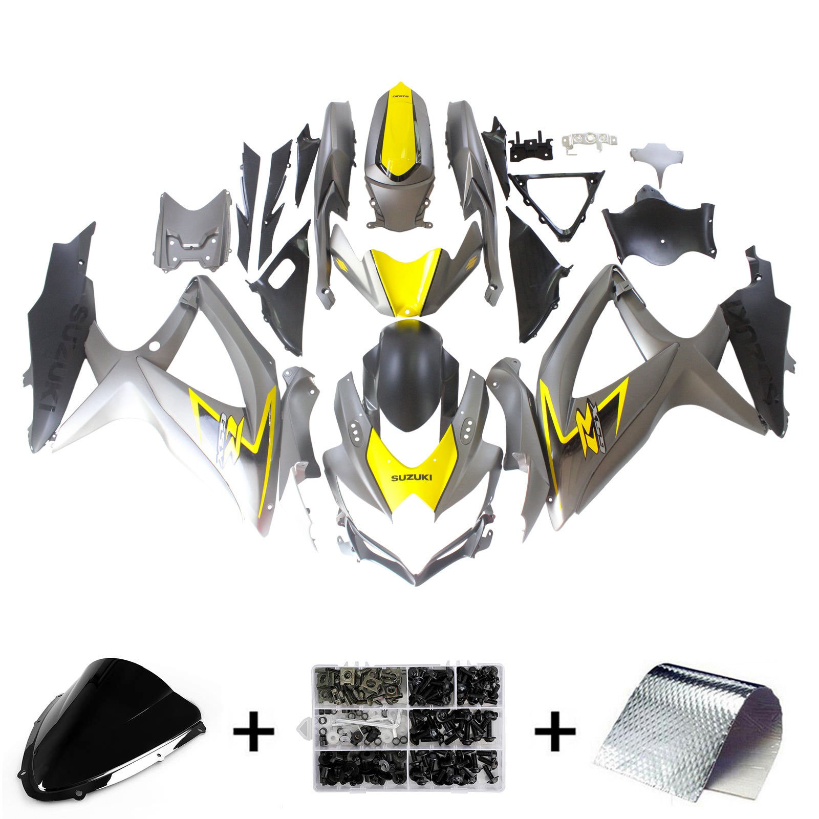 2008-2010 Suzuki GSXR 600/750 K8 Amotopart Injection Fairing Kit Bodywork Plastic ABS #151