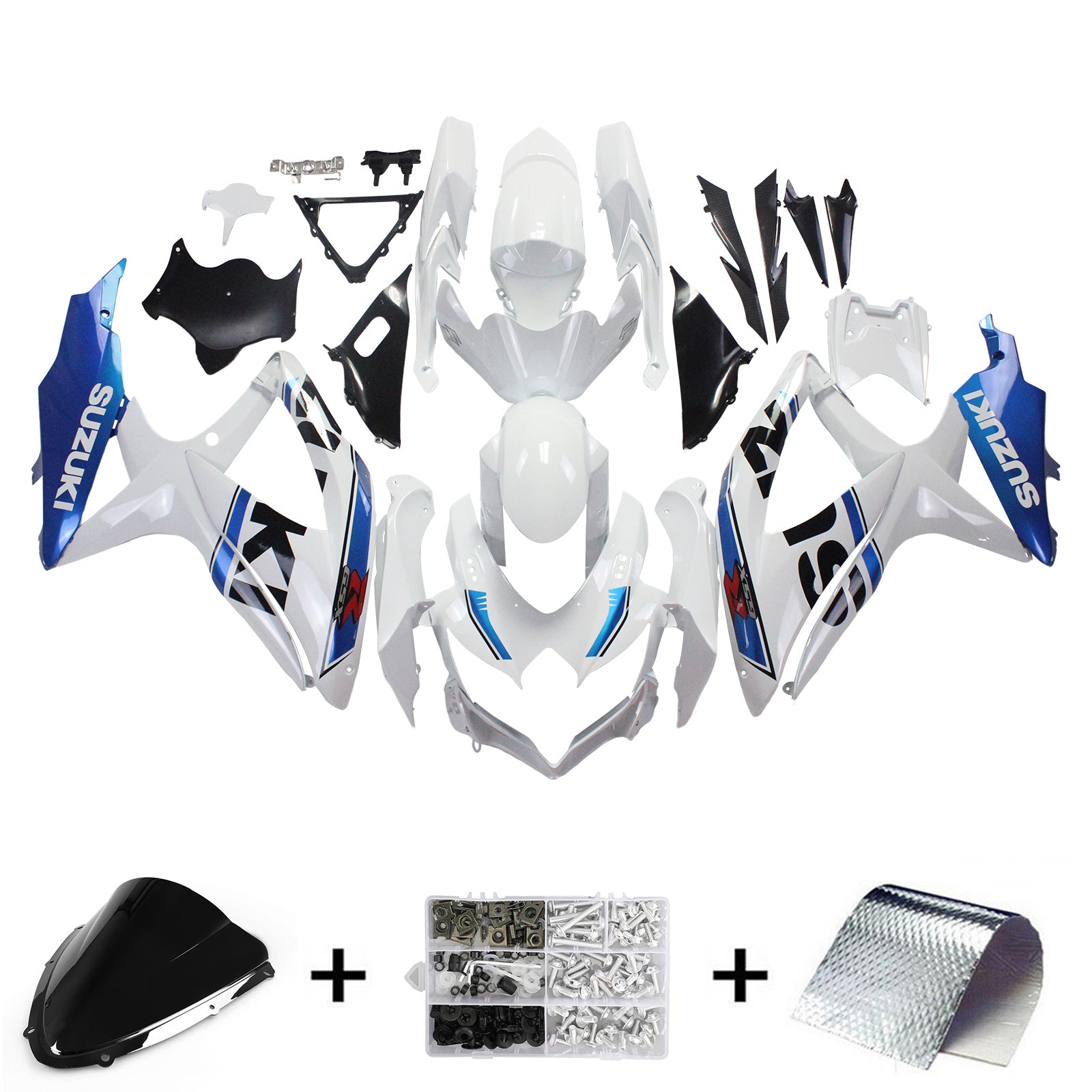 2008-2010 Suzuki GSXR 600/750 K8 Amotopart Injection Fairing Kit Bodywork Plastic ABS #152