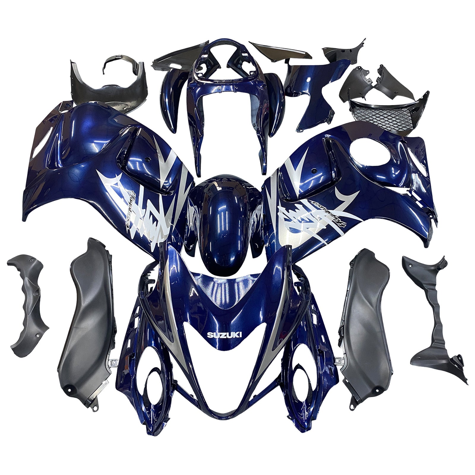 2008-2020 Suzuki GSX 1300 Hayabusa Blue Dark Metallic Hayabusa Racing Fairings Generic